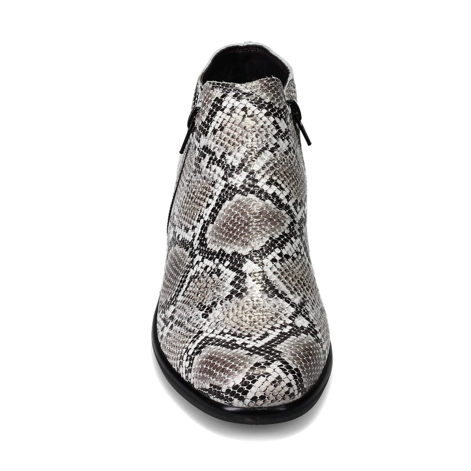 NAOT Women's Helm Ankle Boots - Comfortable Cork Footbed with Arch Support - Double Zipper Low Heel Booties for Travel & Everyday Wear - Lightweight & Removable Insole - Perfect for Walking, Office & Casual Outfits