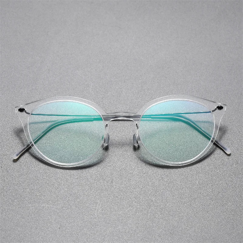 Aimee Women's Full Rim Cat Eye Acetate Titanium Eyeglasses 6548 - Stylish & Lightweight Reading Glasses for Work, Driving & Fashion Accessories