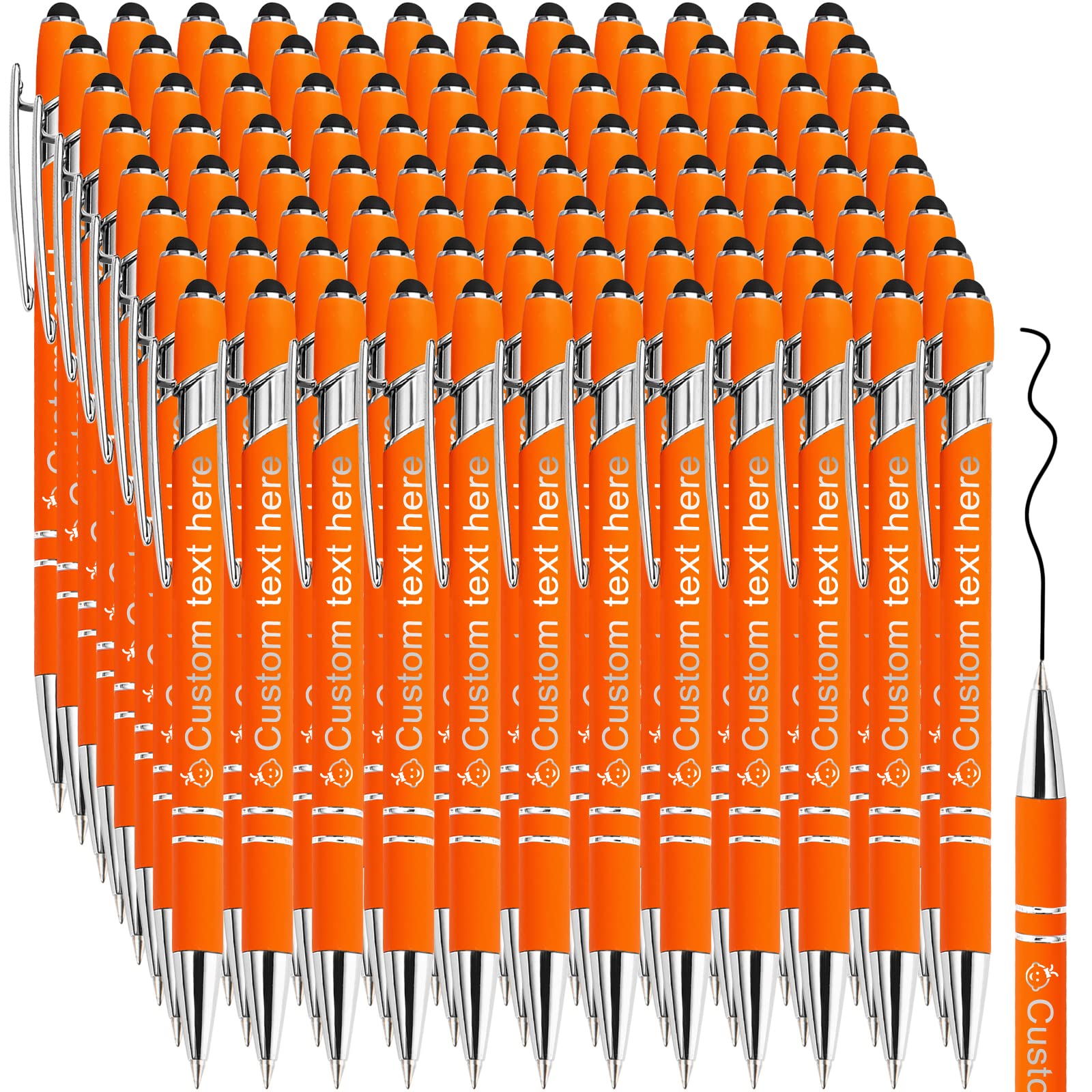 504 Pcs Personalized Pens with Free Engraving - Custom Metal Ballpoint Pens for Business & Office - Engraved Name, Message or Logo - Black Ink Click Action - Ideal for Corporate Gifts, Promotions & Everyday Writing