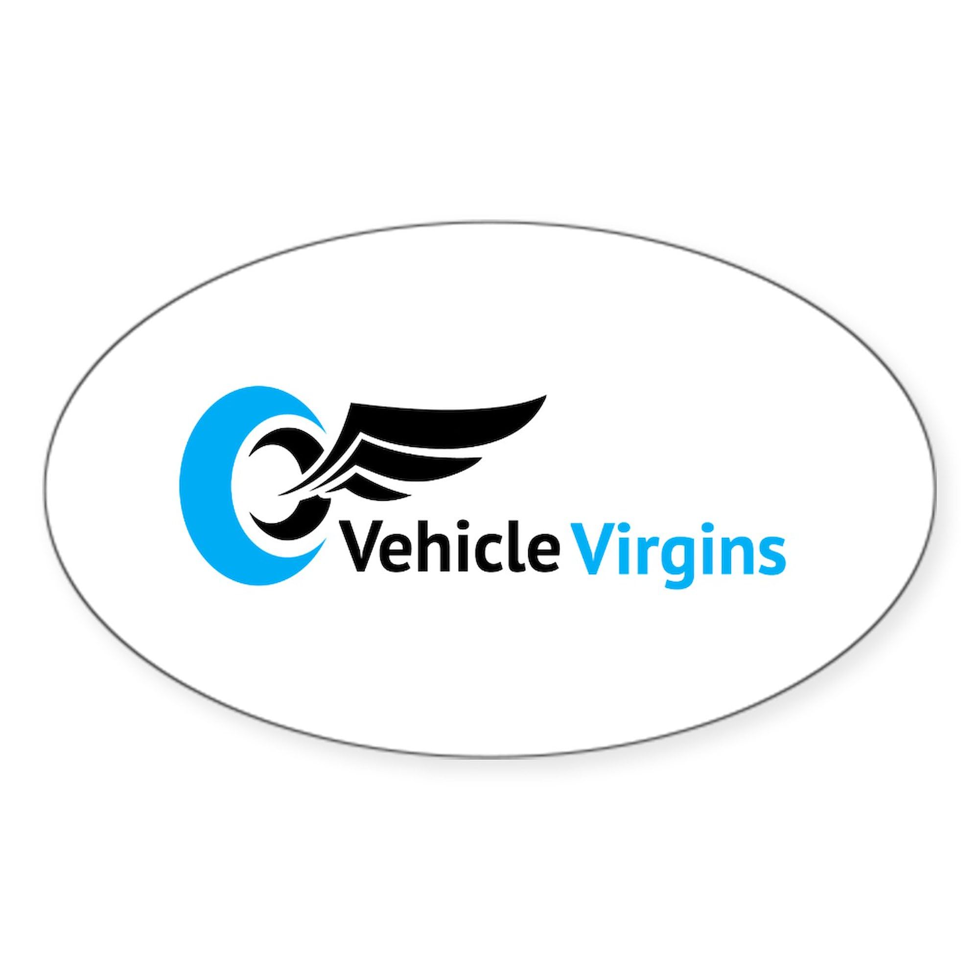 Vehicle Virgins Oval Car Sticker - Durable Bumper Decal for Cars & Trucks