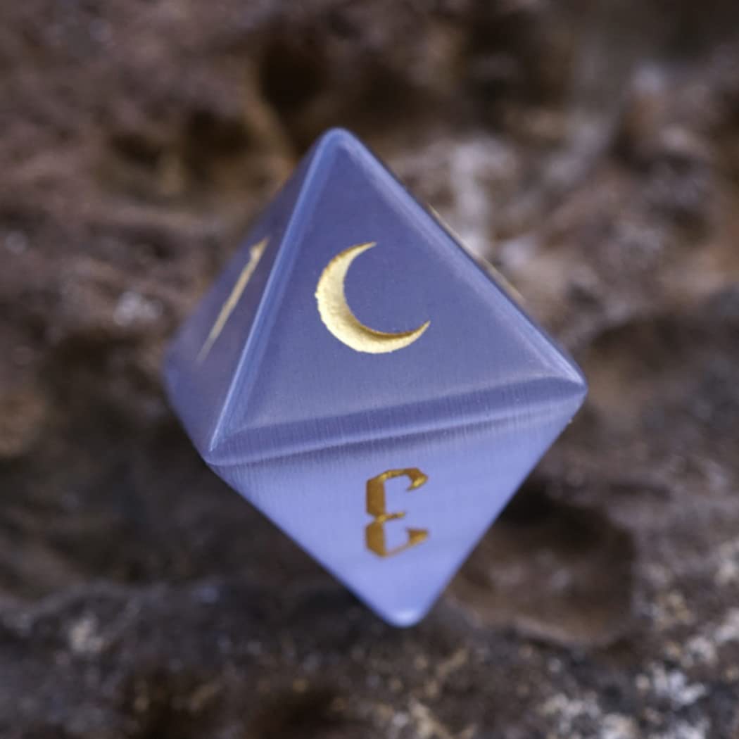 Premium 7-Piece Grey Opal D&D Dice Set for Dungeons & Dragons, TRPG, Tabletop RPG Games - Perfect for D&D Campaigns, Fantasy Roleplaying & Board Game Nights
