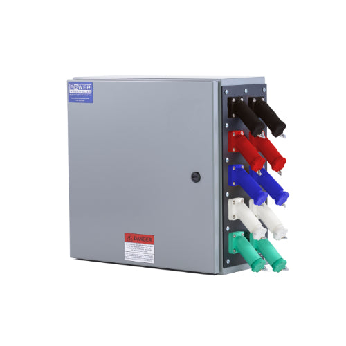 800A Threaded Post Camlock Connection Box - 120/208V Male Neutral Power Connector for Industrial & Construction Sites | Heavy-Duty Electrical Distribution Solution