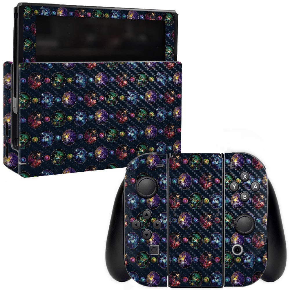 Premium Carbon Fiber Skin for Nintendo Switch - Dragon Eggs Design | Durable Protective Cover with Textured Finish | Easy to Apply & Remove | Made in USA | Perfect for Gaming, Travel & Customization