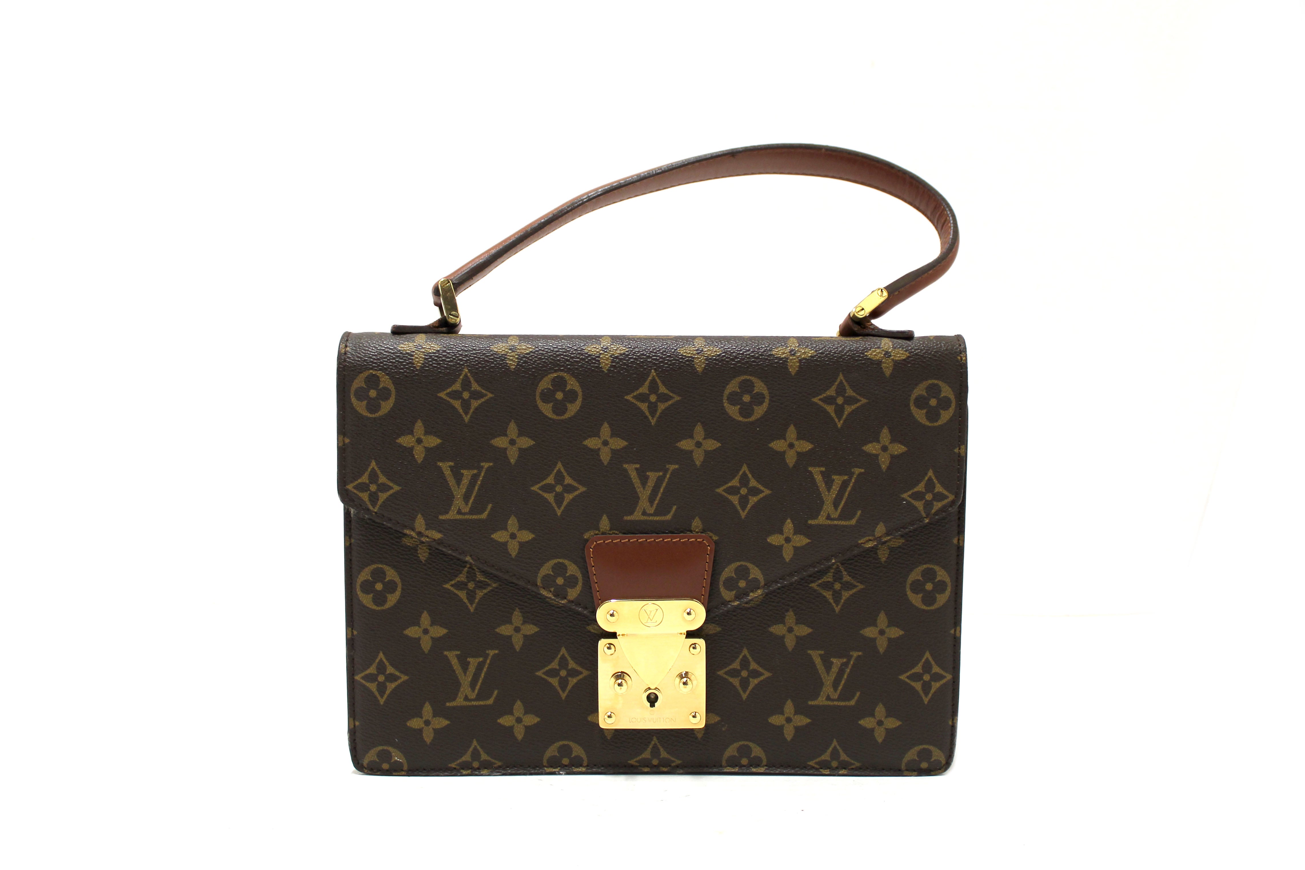 Authentic Vintage Louis Vuitton Monogram Concorde Top Handle Handbag for Women - Luxury Designer Shoulder Bag for Work, Travel & Special Occasions