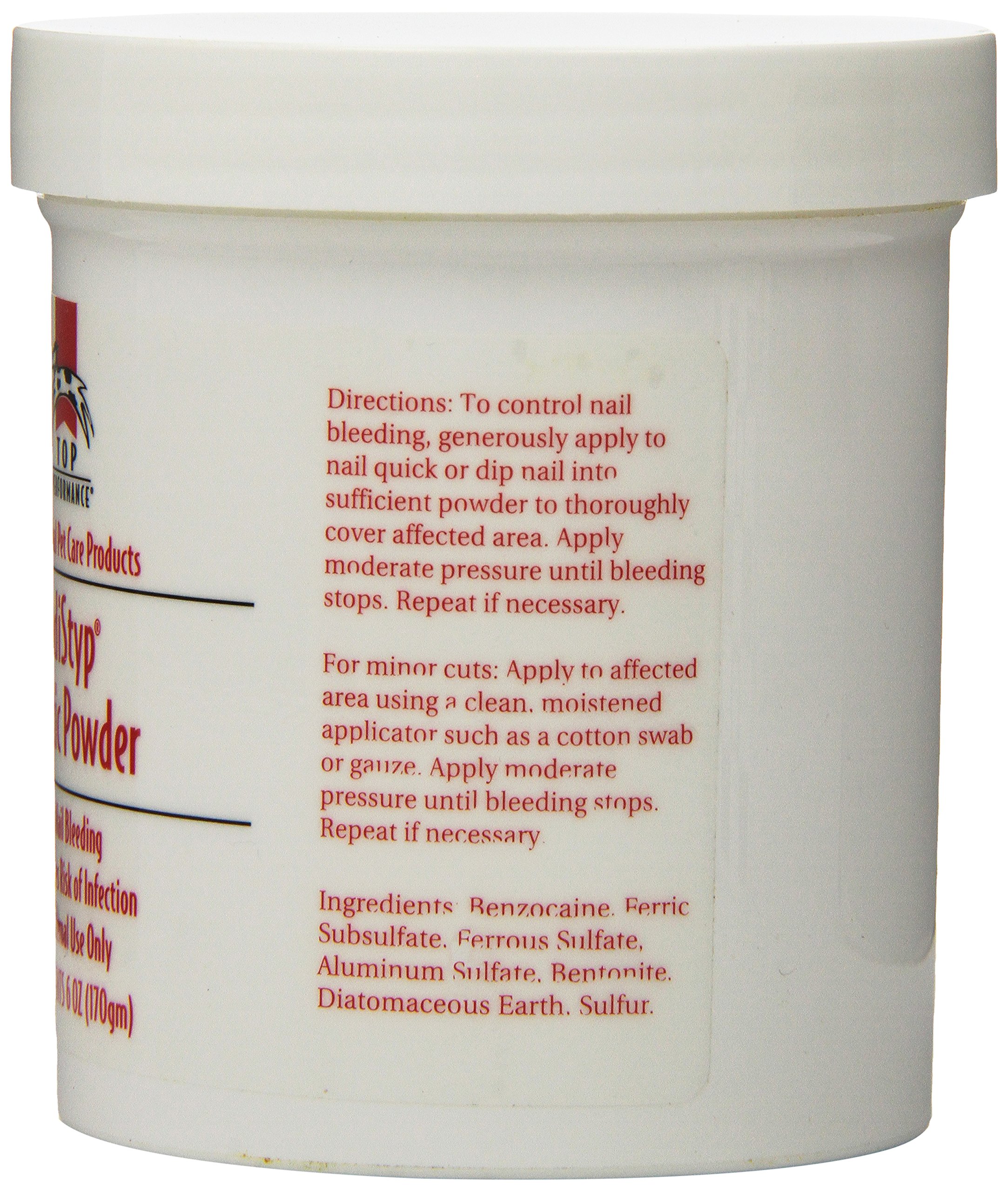 MediStyp Pet Styptic Powder with Benzocaine – Fast-Acting First Aid for Minor Cuts & Nail Bleeding in Dogs & Cats | 6 oz | Stops Bleeding Instantly | Safe for Grooming & Nail Trimming
