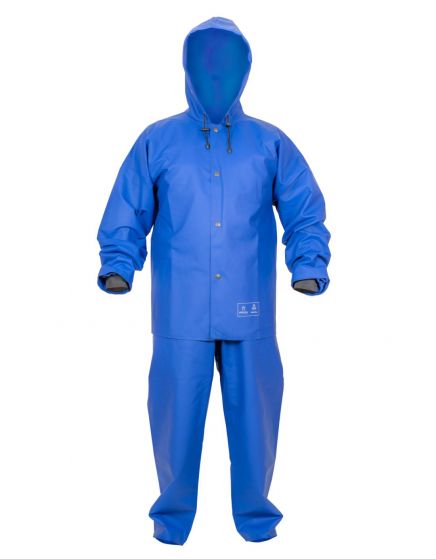 Pros Premium Waterproof Rain Suit for Men & Women - Lightweight Outdoor Rain Gear, Blue (1/ea) - Perfect for Hiking, Camping & Fishing in Heavy Rain