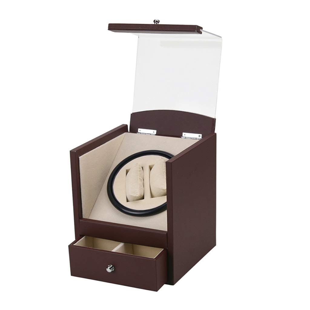 Premium ZCY Automatic Watch Winder - Silent Motor with 3 Rotation Modes | Luxury Wooden Storage Case for Rolex, Omega & More (Brass Finish) - Perfect for Watch Collections, Display & Nightstand Use