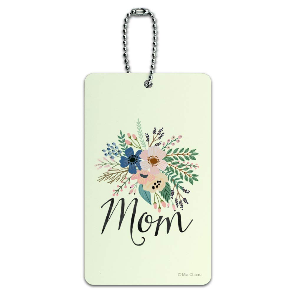Personalized Mother's Day Luggage Tag with Floral Design - Durable Suitcase ID Tag for Travel - Perfect Gift for Mom, Grandma & Women Travelers (Airport, Cruise, Business Trips)