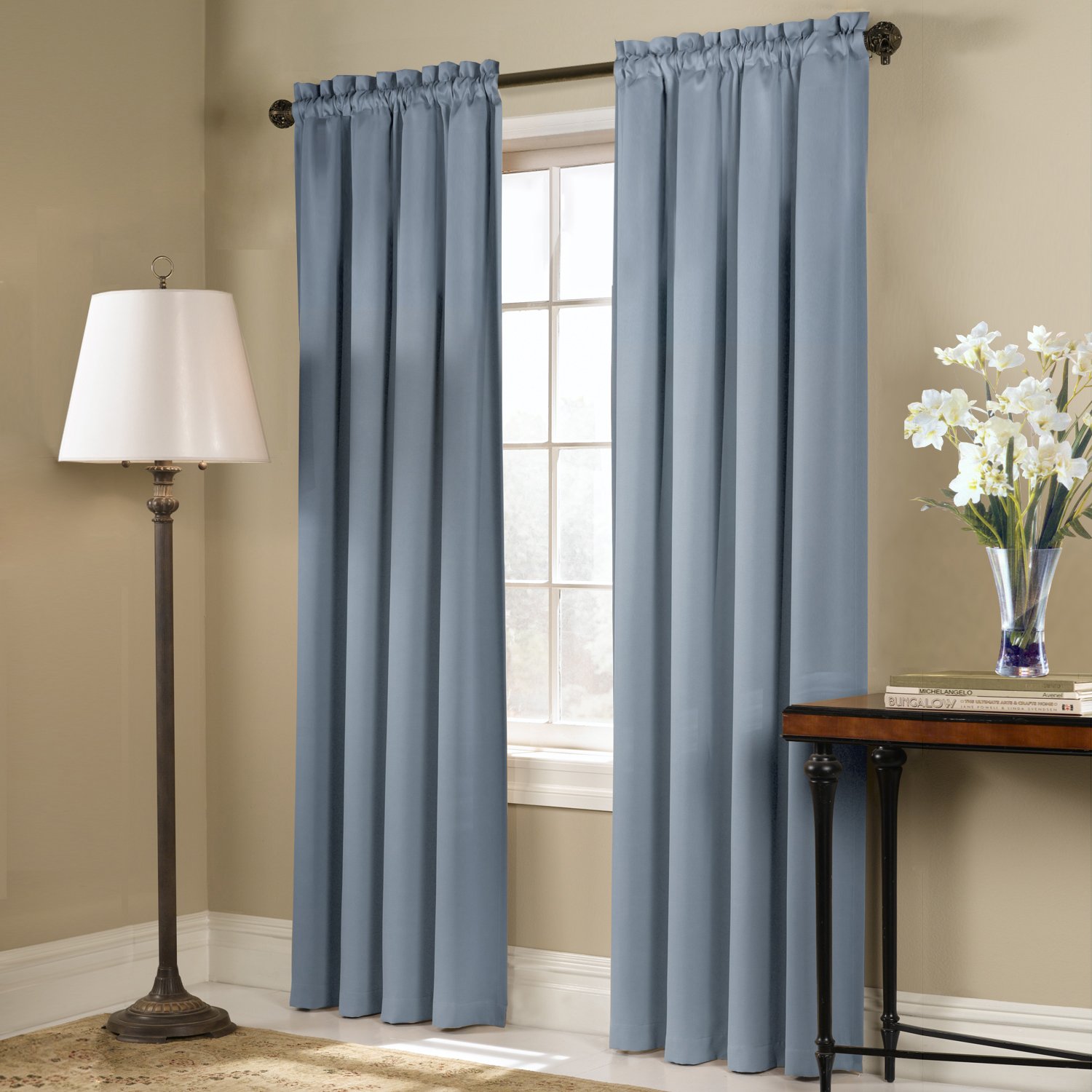 Blackout Window Curtain Panel - Blackstone Thermal Insulated Room Darkening Drapes for Bedroom, Living Room & Nursery - Noise Reducing & Energy Efficient Home Decor