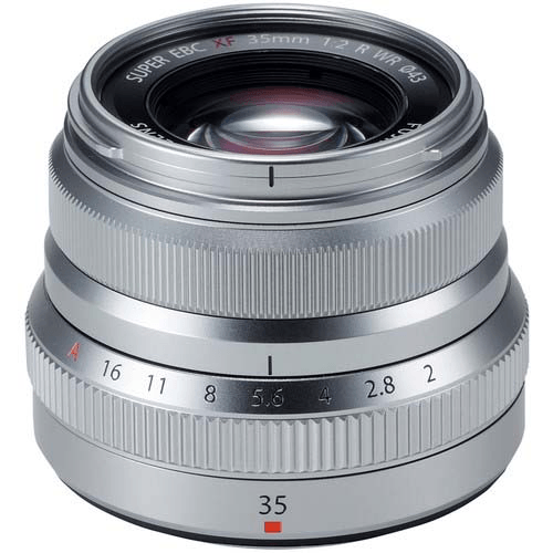 Fujifilm Fujinon XF 35mm f/2 R WR Prime Lens (Silver) - Compact Weather-Resistant Portrait & Street Photography Lens for Fujifilm X-Mount Cameras