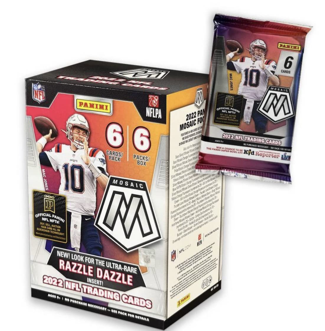 2022 Panini NFL Mosaic Football Trading Card Blaster Box - 36 Collectible Trading Cards per Box | Perfect for Sports Fans, Collectors & Fantasy Football Enthusiasts