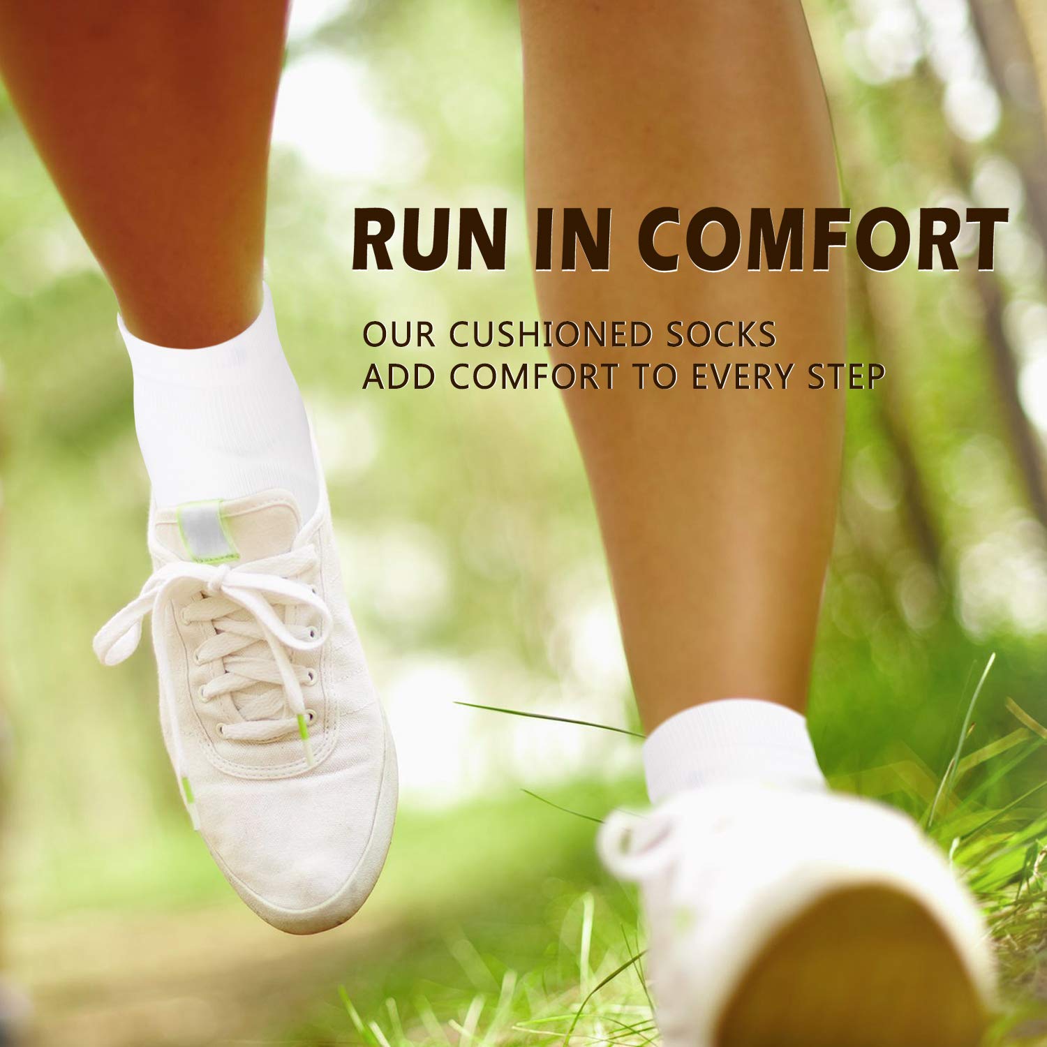 NEWZILL Ankle Compression Socks for Men & Women - Breathable Running Socks with Arch Support & Cushioning - Ideal for Marathon, Workout & Recovery