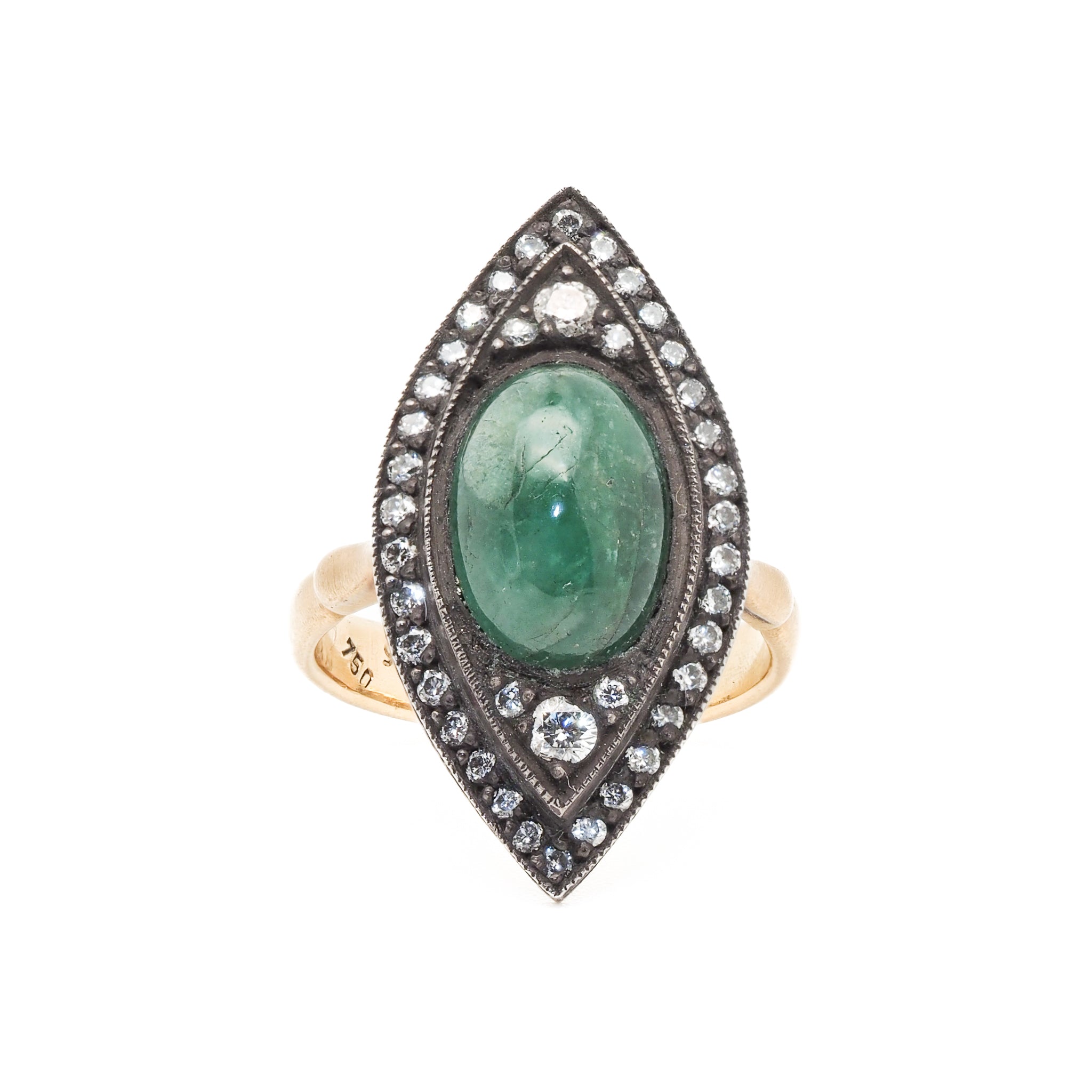 Emerald and Diamond Eye Ring - Elegant Jewelry for Women, Perfect for Parties, Weddings & Special Occasions