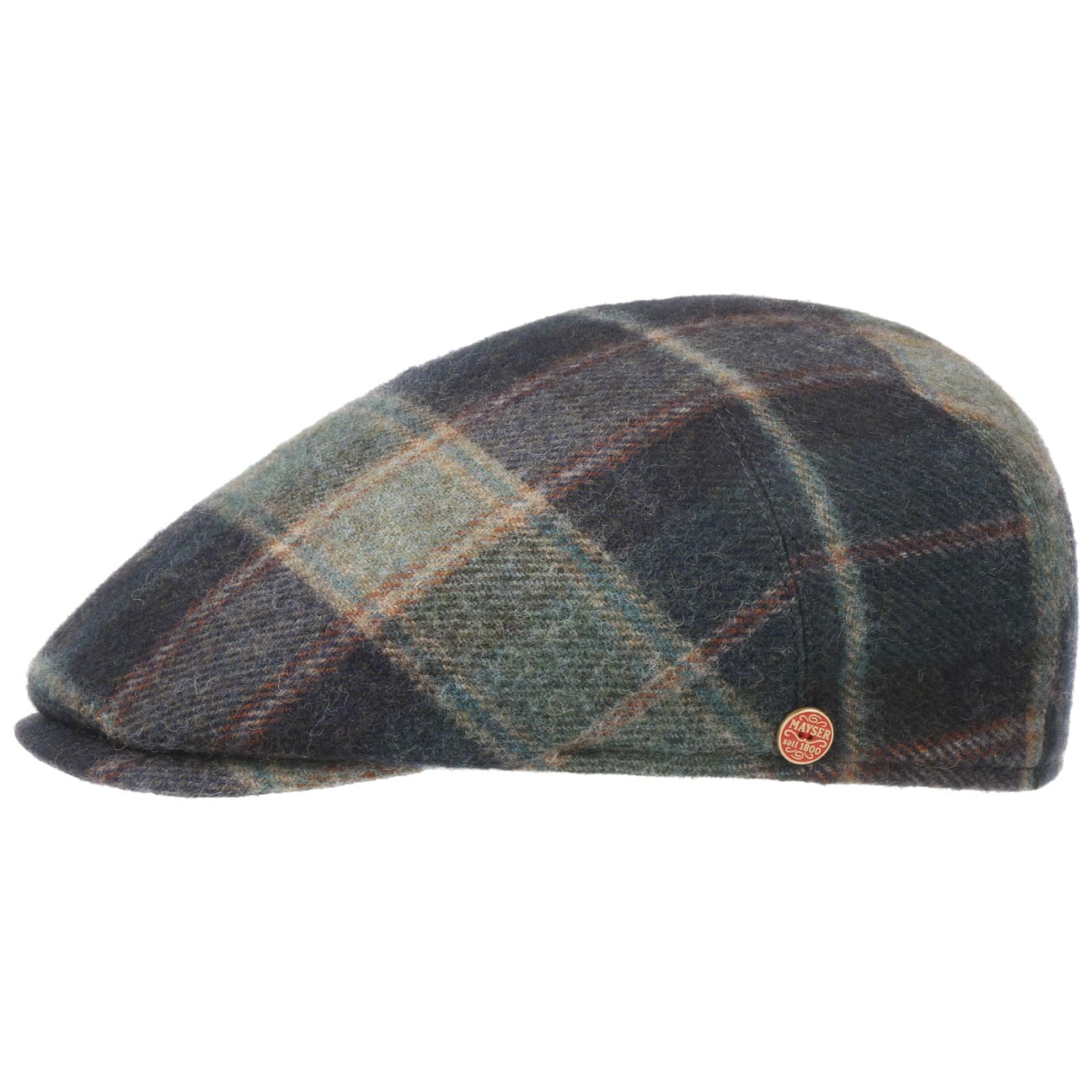 Stylish Mayser Sidney Plus British Lambswool Flat Cap for Men - Classic Winter Hat for Outdoor Activities, Travel & Casual Wear