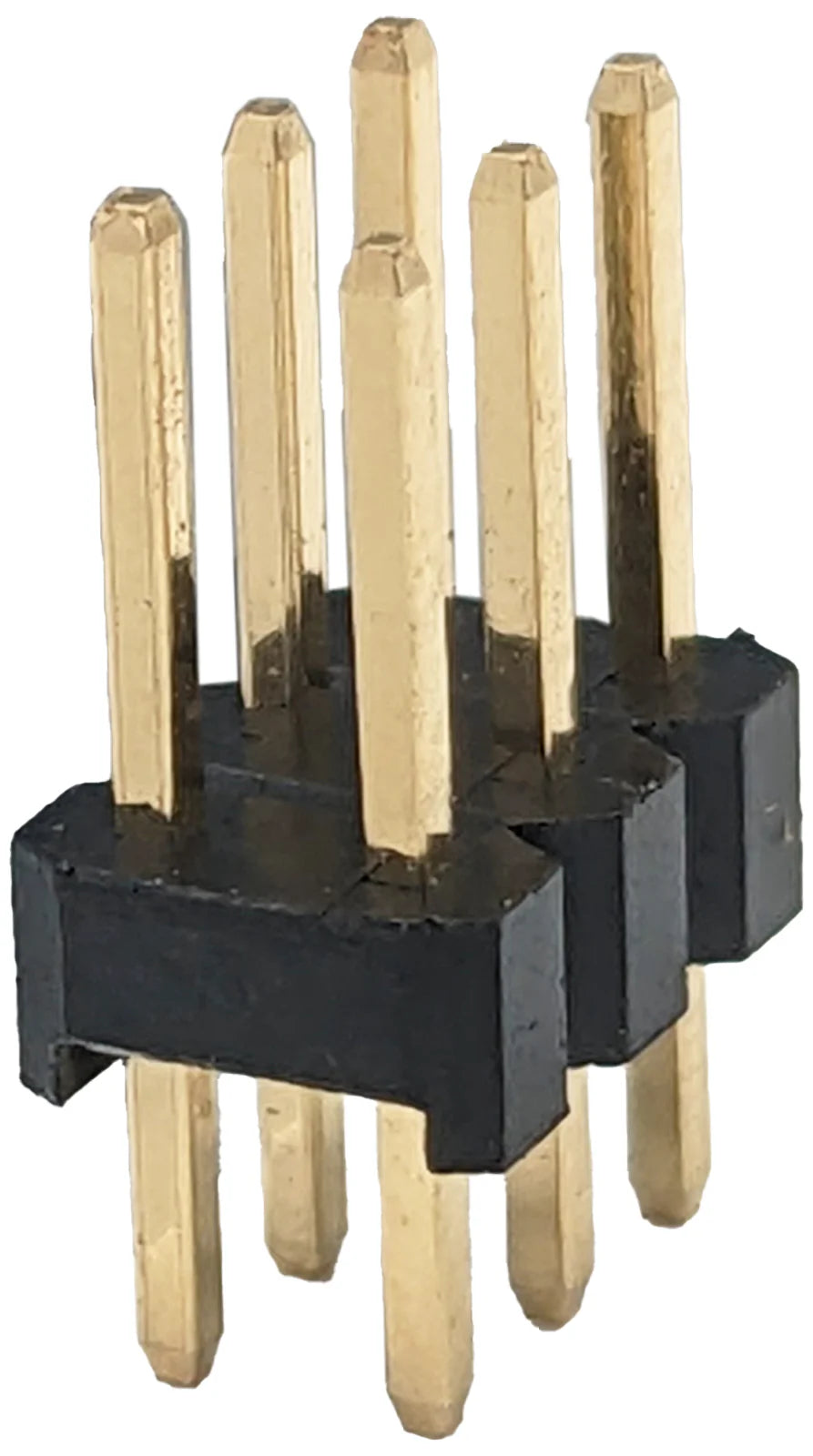 6 Pin Dual Row Male Header Connector, 0.025