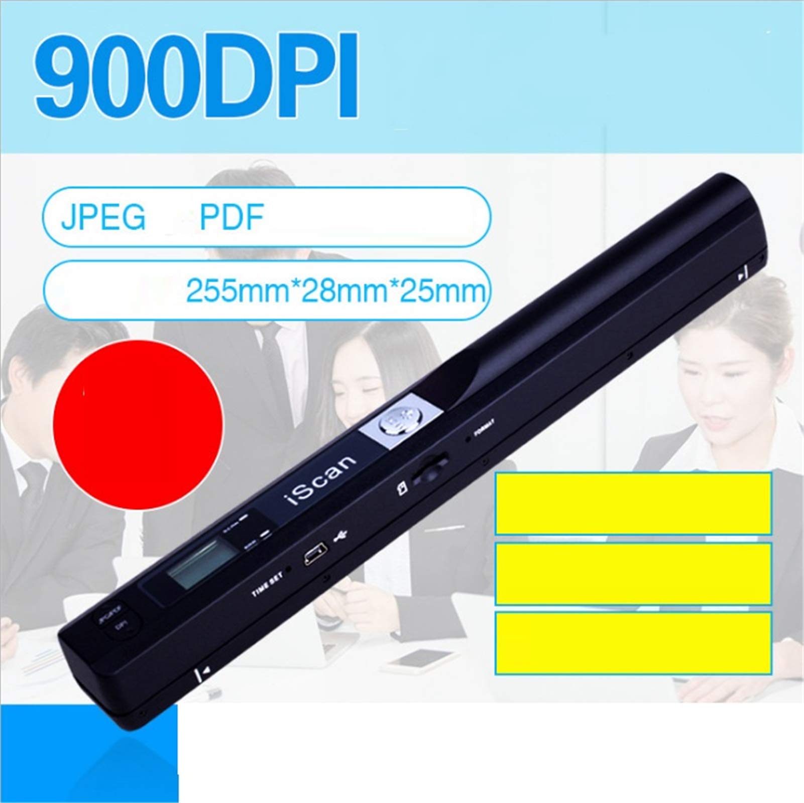 Dbtxwd Portable Handheld Scanner - 900DPI A4 Document Scanner with LCD Display | JPG/PDF Format | Battery Powered for Business Receipts, Books & Office Documents | Perfect for Mobile Professionals & Home Office Use