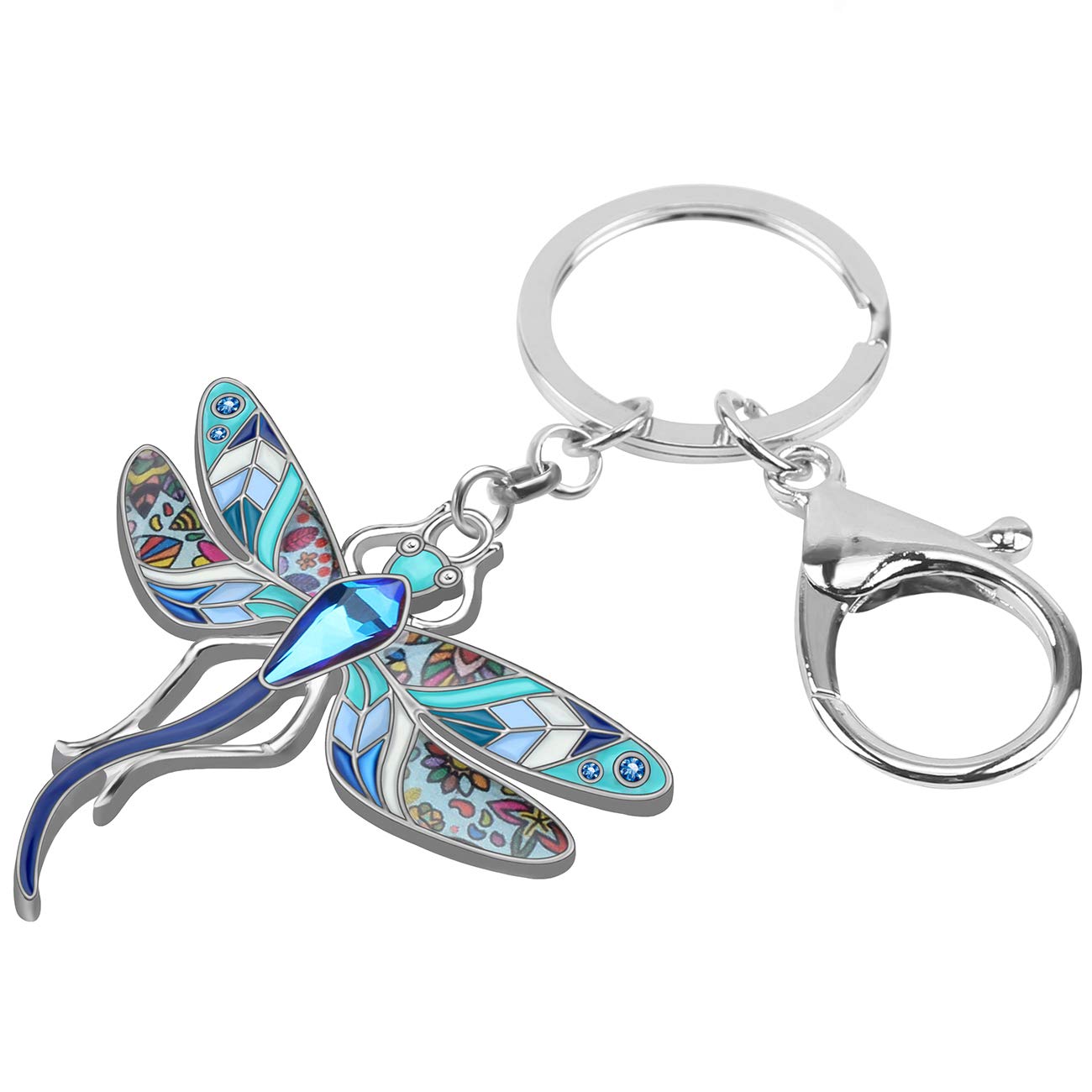 DOWAY Cute Dragonfly Keychain - Trendy Insect Pendant Charm for Car Keys, Women & Men - Perfect Gift for Birthday, Anniversary & Everyday Carry