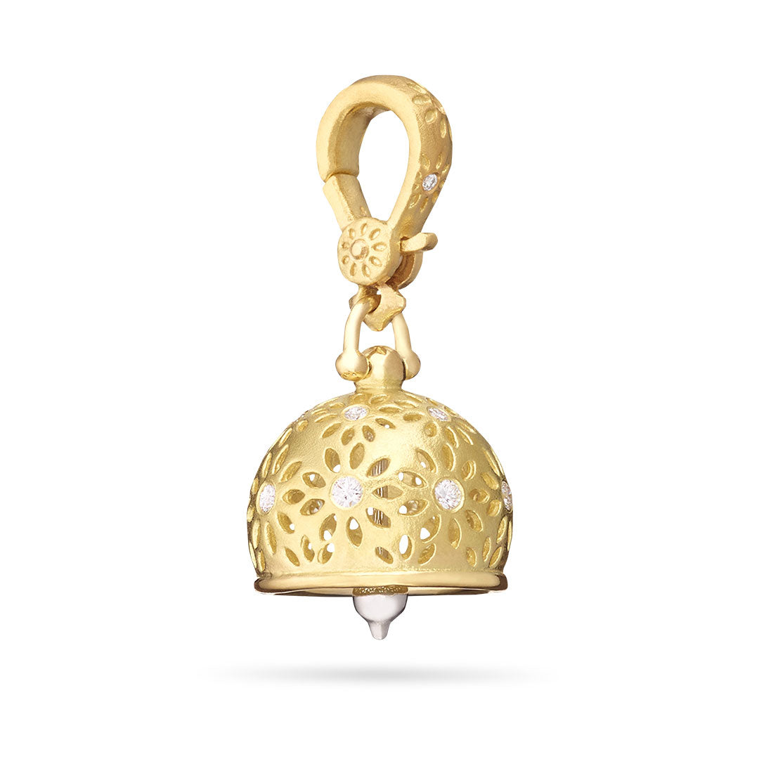 Paul Morelli Diamond Eyelet Meditation Bell - Handcrafted Brass Singing Bowl for Yoga, Mindfulness & Relaxation - Perfect for Home, Studio & Spiritual Practice