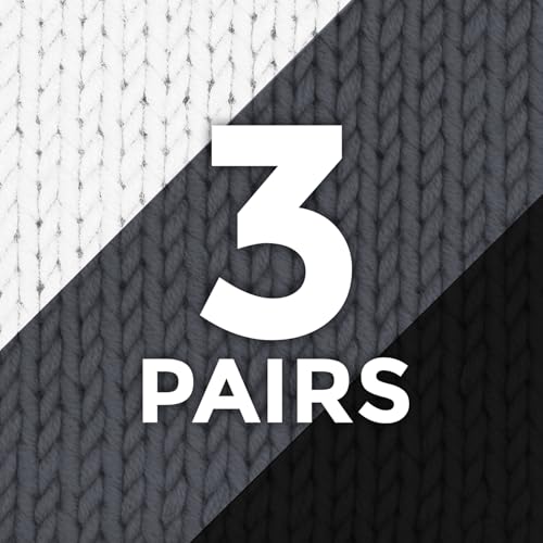 3 Pairs - Black, White, Gray
