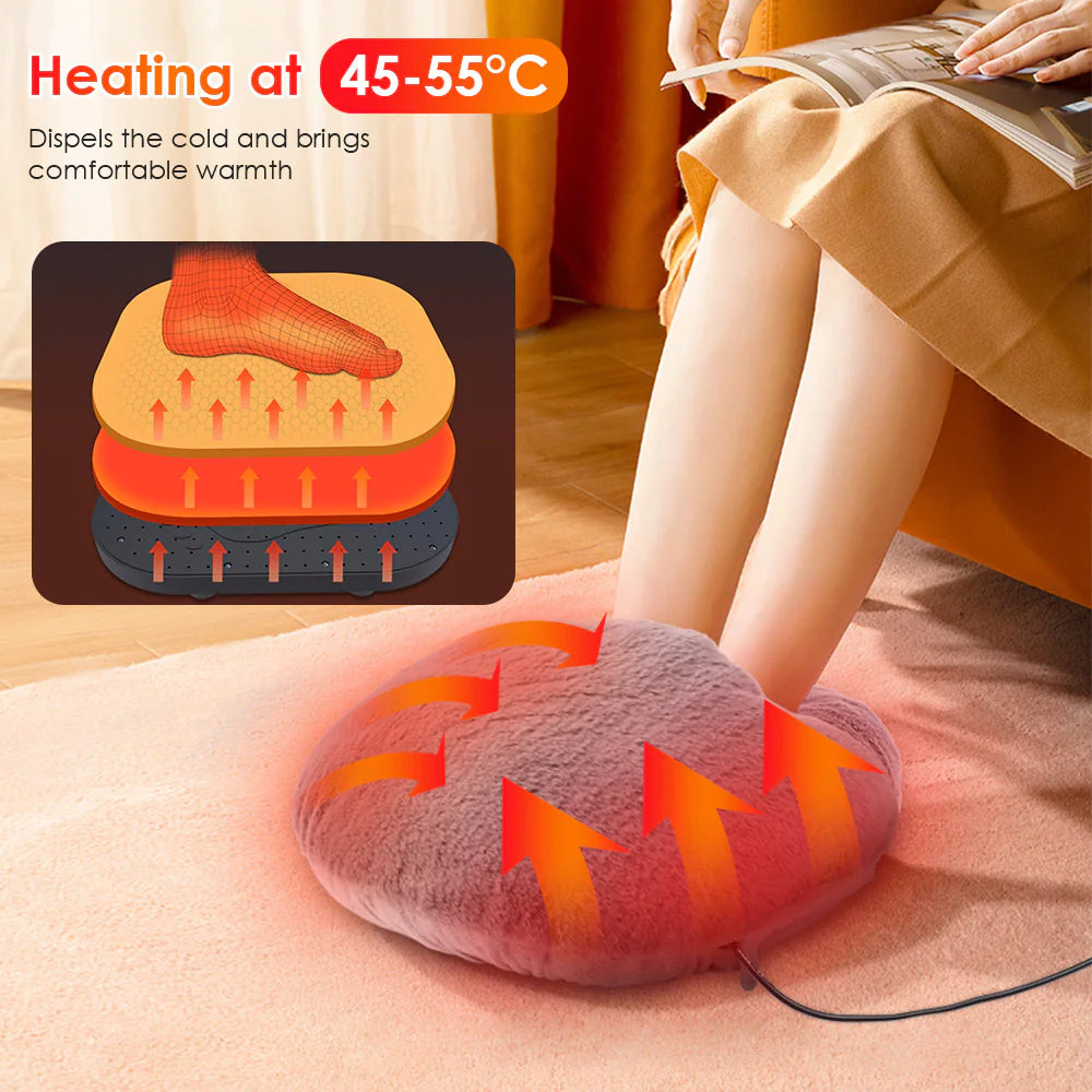 Electric Foot Warmer Pad for Home & Office - Soft Heating Mat for Cold Feet Relief - Perfect for Winter, Arthritis, and Circulation - Ideal for Desk, Bed, and Couch Use