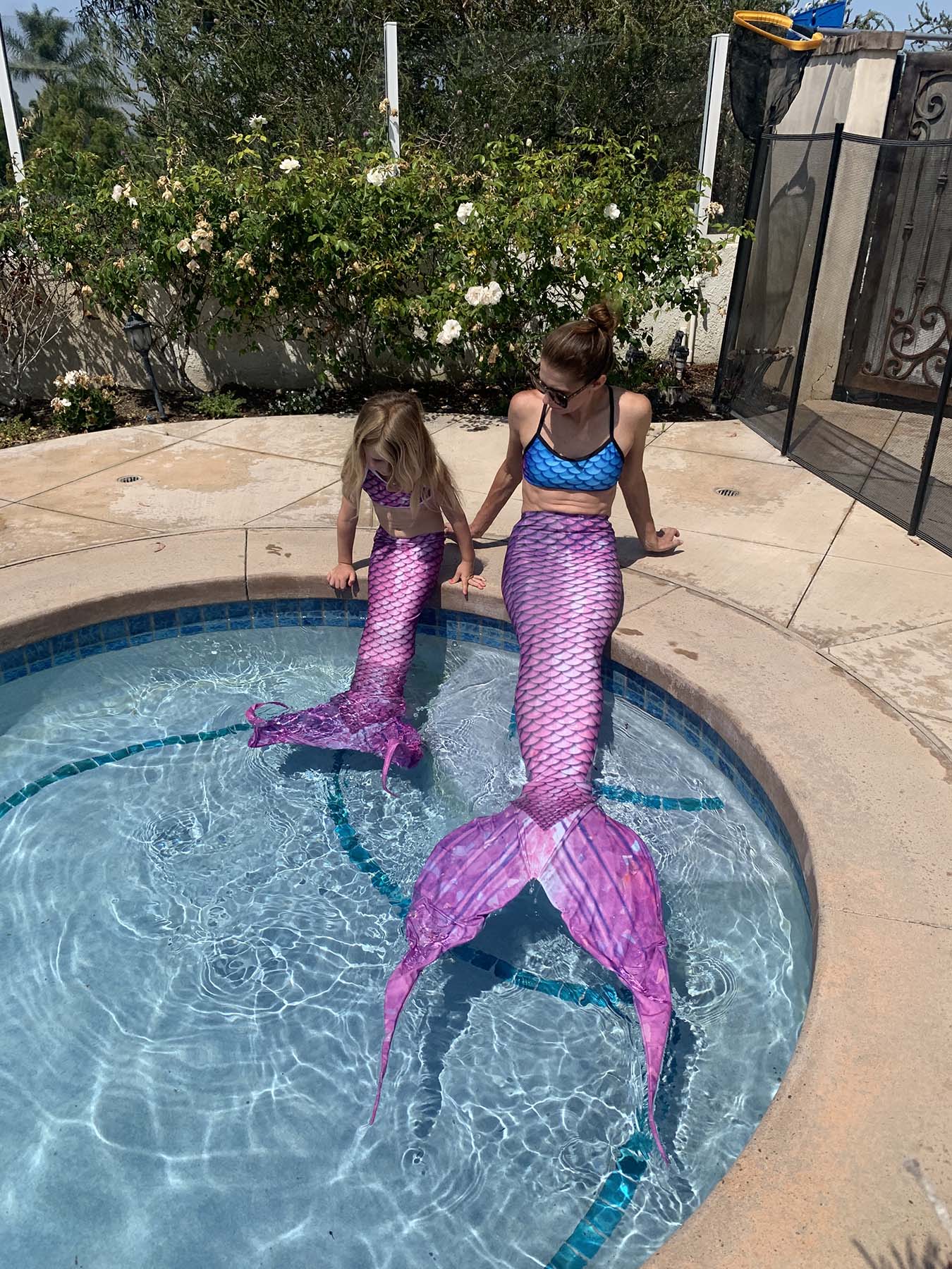 Eco-Friendly Mermaid Tail for Kids - Pink Gem Design - Perfect for Swimming, Dress-Up & Underwater Photography - In Stock Now