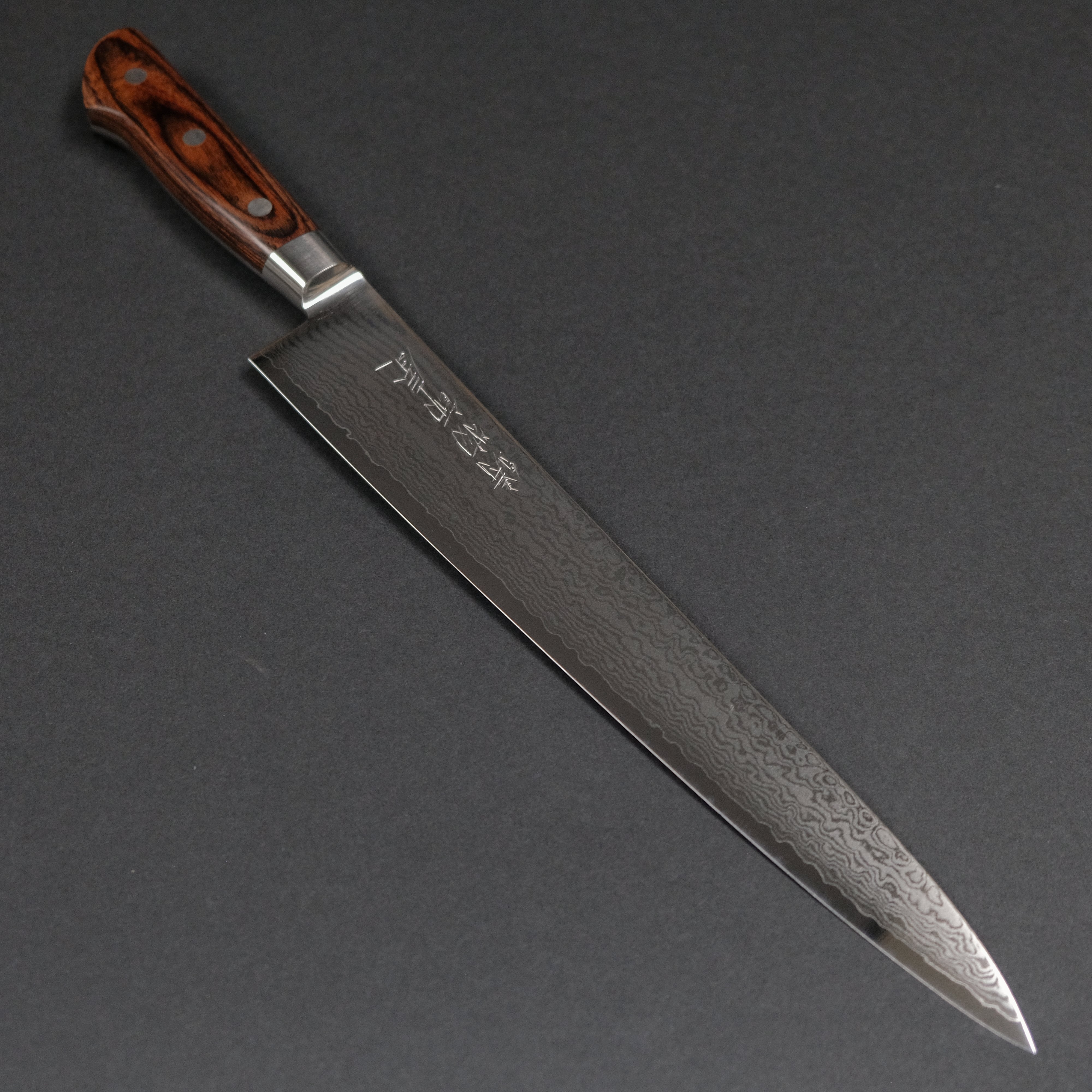 Hitohira Imojiya ST Damascus Sujihiki 270mm Japanese Chef Knife - Imitation Mahogany Handle for Slicing Meat, Sushi & Precision Cutting - Perfect for Professional Chefs & Home Cooking
