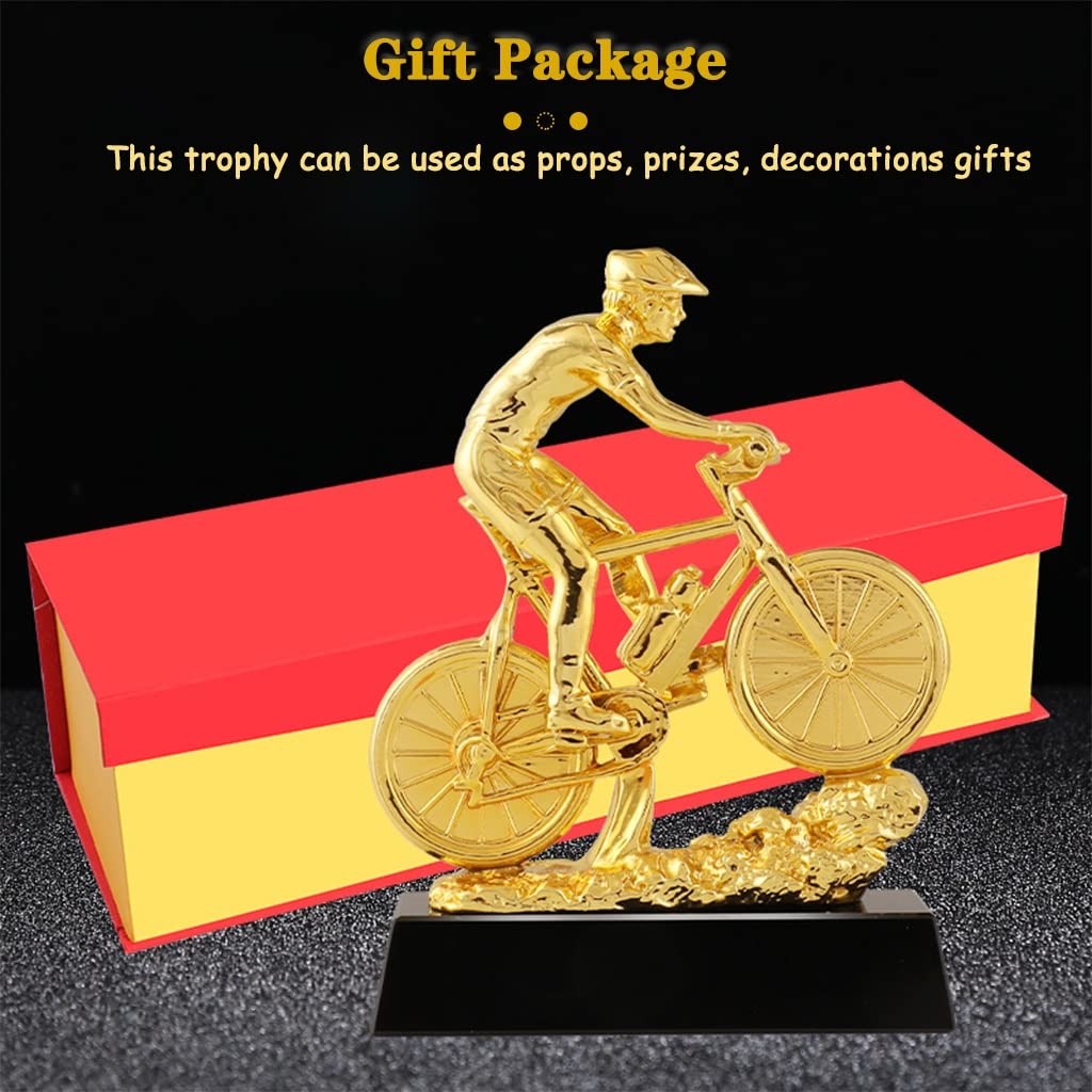 Custom Basketball & Bicycle Resin Trophy - Personalized Cycling Championship Award with Crystal Base - Free Engraving - Sports Awards & Bedroom Decor for Athletes, Coaches & Cycling Enthusiasts