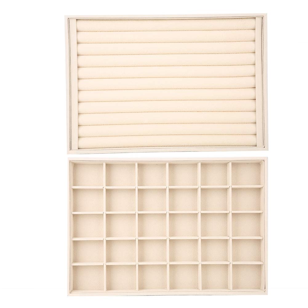 Cimenn 30 Grids Jewelry Storage Box & Display Tray - Organizer for Necklaces, Rings, Earrings, Bracelets - Perfect for Home, Travel & Jewelry Business Display