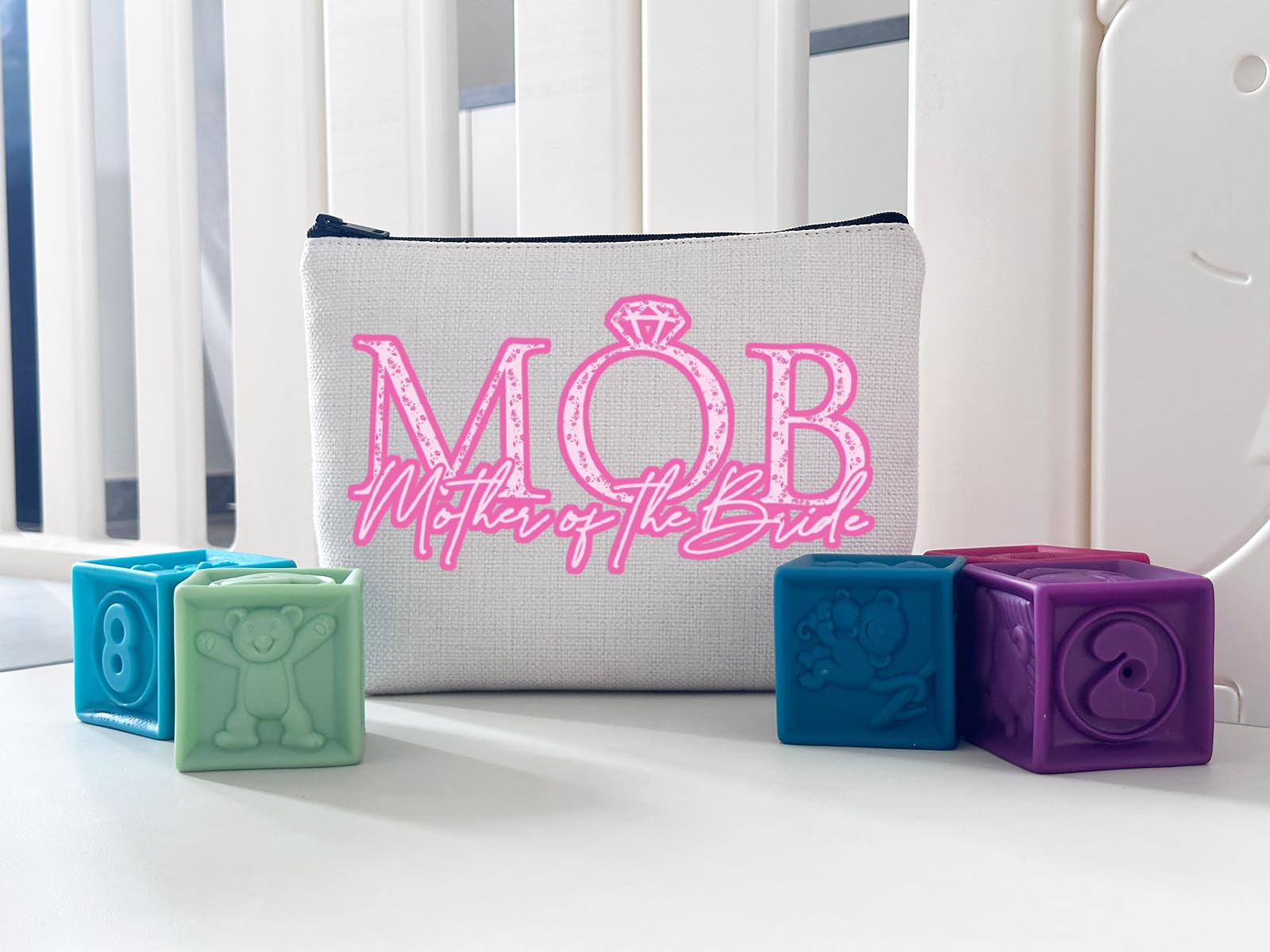 Elegant Mother of The Bride Gift Set - Premium Makeup Bag for Wedding Day - Perfect Thank You Present from Bride to Mom - Ideal for Bridal Shower, Wedding Day & Special Occasions