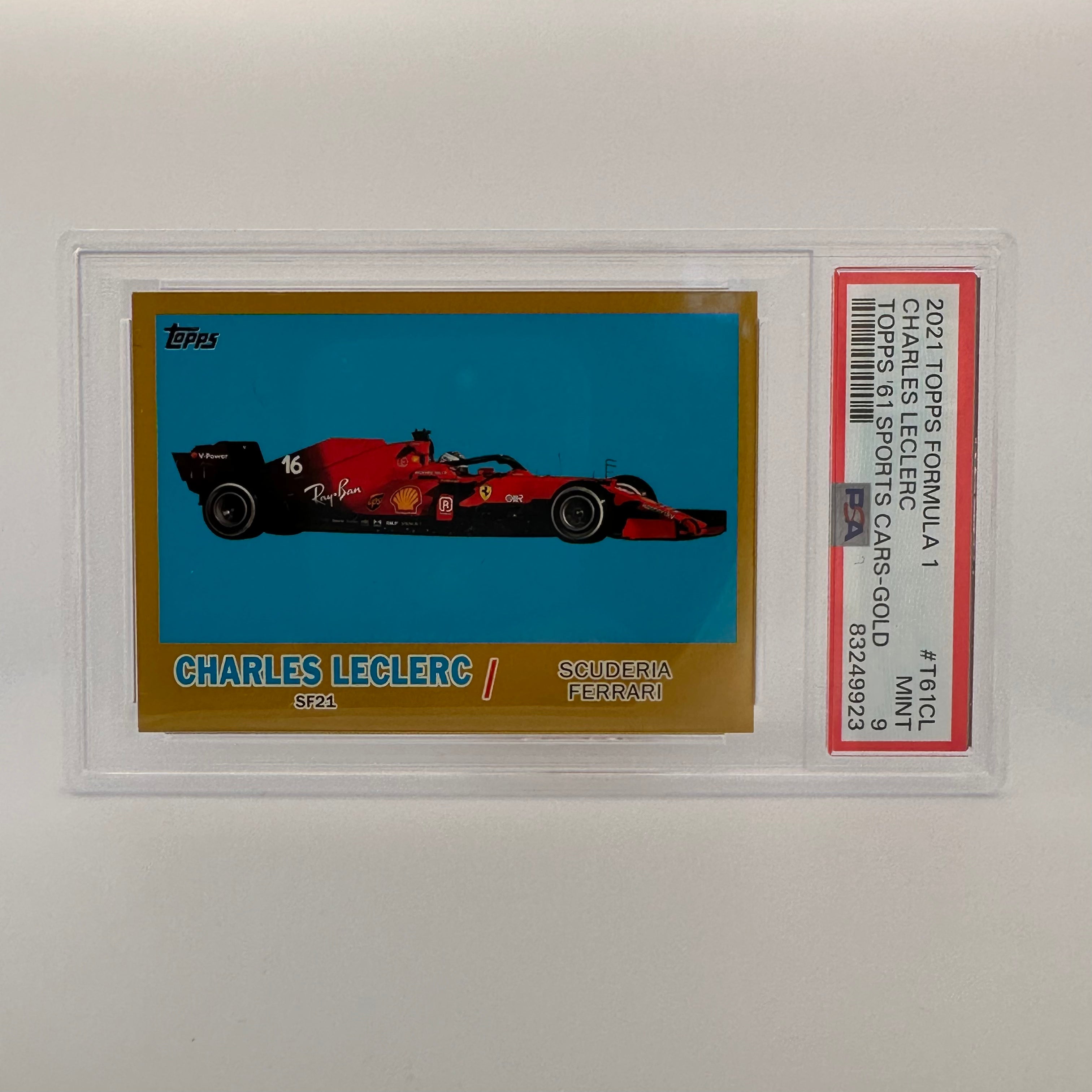 PSA 9 Graded 1961 Charles Leclerc #T61CL Sports Cars Trading Card - 30/50 Gold Parallel - Rare Collectible for Sports Memorabilia & Card Game Enthusiasts