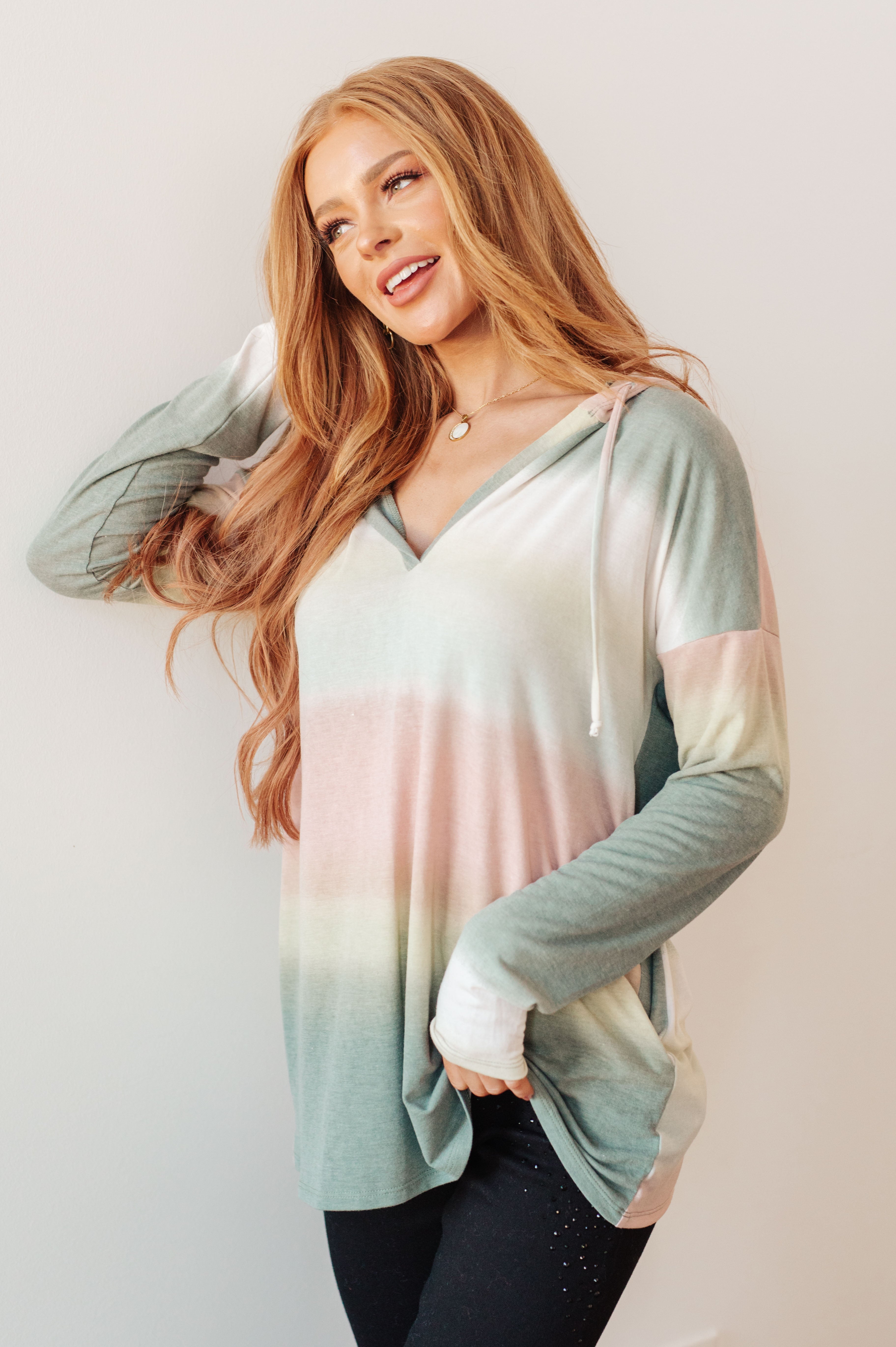 Hazy Horizon Ombre Hoodie for Women & Men - Trendy Gradient Pullover Sweatshirt for Casual Wear, Street Style & Loungewear