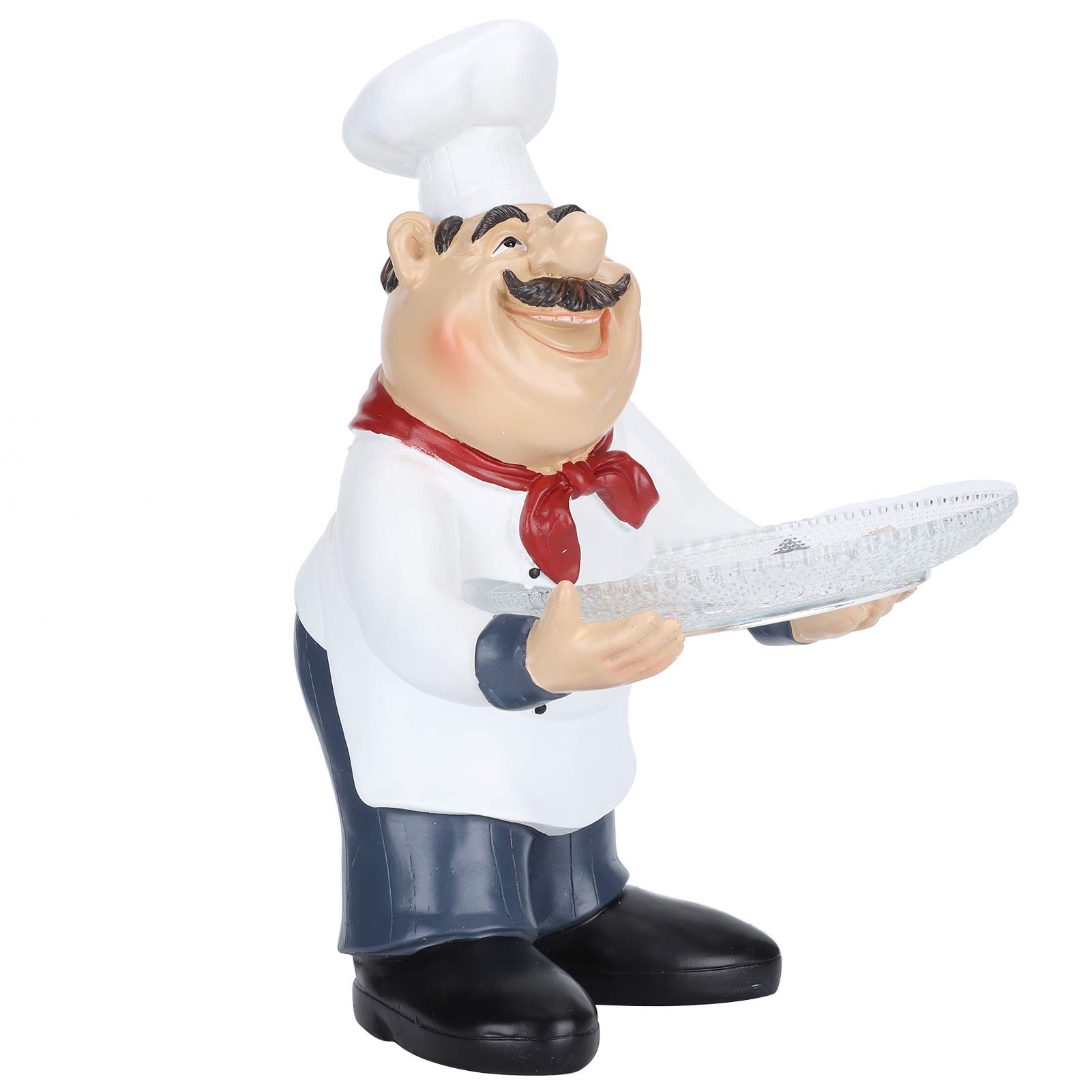LENIO Resin Chef Nut Tray Statue - Handcrafted Kitchen Decor for Serving Nuts & Snacks | Perfect for Dining Table Centerpiece, Housewarming Gift & Restaurant Decoration