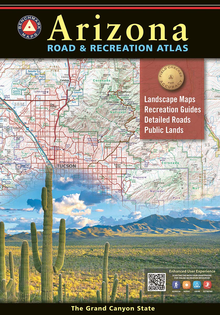 Arizona Road and Recreation Atlas Book - Detailed Travel Guide for Hiking, Camping & Outdoor Adventures | Perfect for Road Trips & Exploring Arizona's Scenic Routes