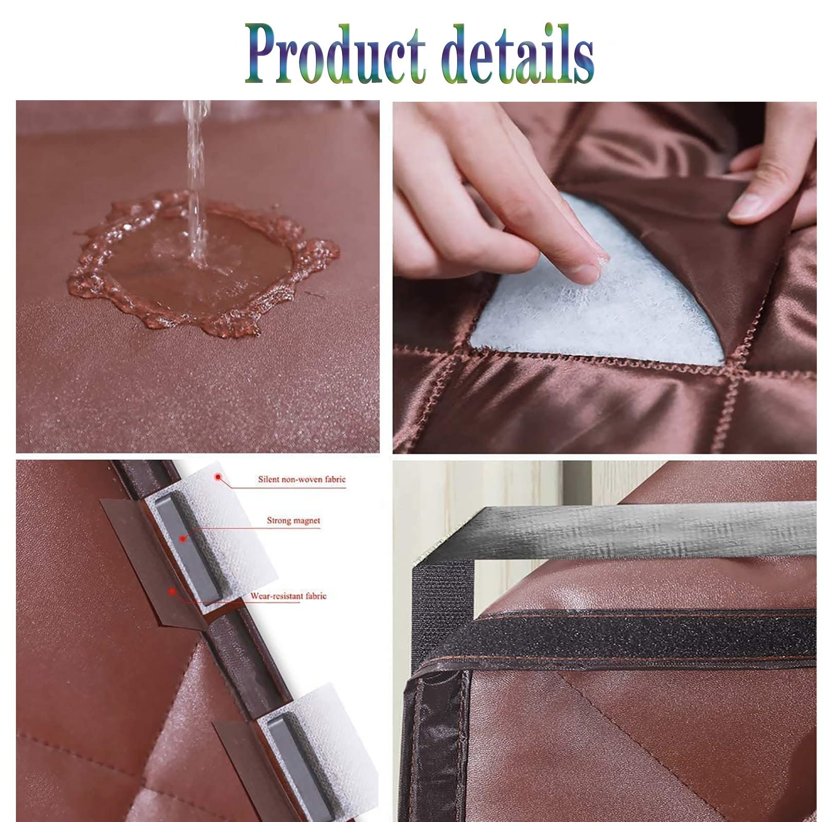 Thermal Insulated Door Curtains - Soundproof Blackout Screen Door Cover for Dust, Water & Cold Protection (47x83 inch) - Perfect for Living Room, Garage & Attic Windows
