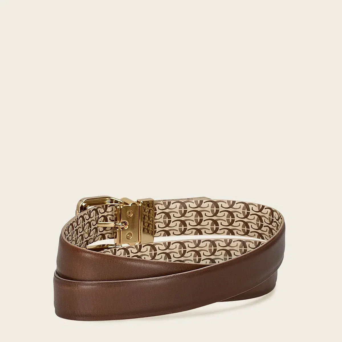 CDA18RS Women's Casual Fashion Cowhide Leather Belt in Beige - Perfect for Everyday Wear, Office Outfits & Stylish Accessories