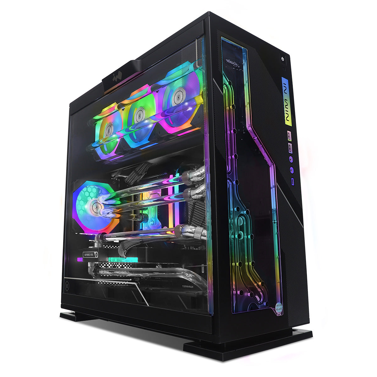 EK Fluid Conqueror Gaming PC with RTX 4080 & Ryzen 7 7800X3D - High Performance Desktop for 4K Gaming, Streaming & Content Creation