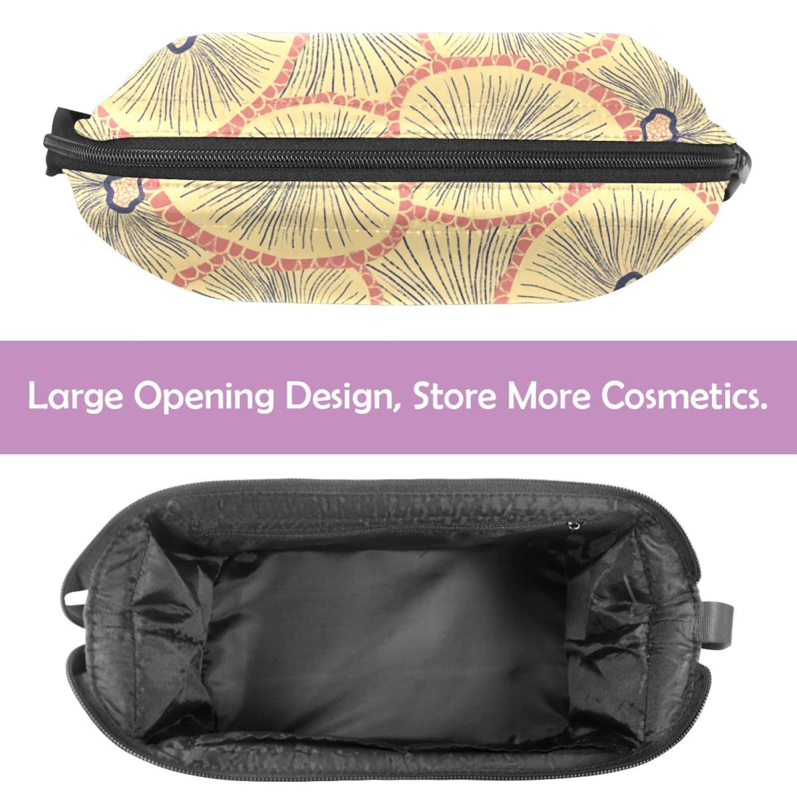 Large Travel Cosmetic Bag for Women - Floral Lotus Flower Makeup Organizer & Toiletry Pouch | Perfect for Vacation, Gym, Business Trips & Daily Essentials Storage