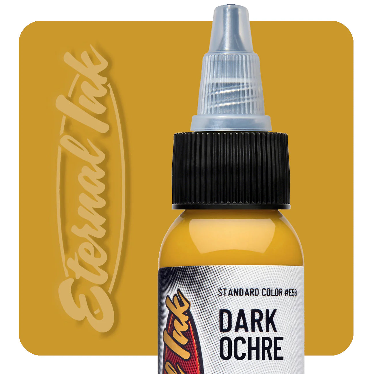 Dark Ochre Eternal Ink - 1 oz Bottle for Tattoo, Calligraphy & Art Projects | Premium Quality, Long-Lasting Pigment