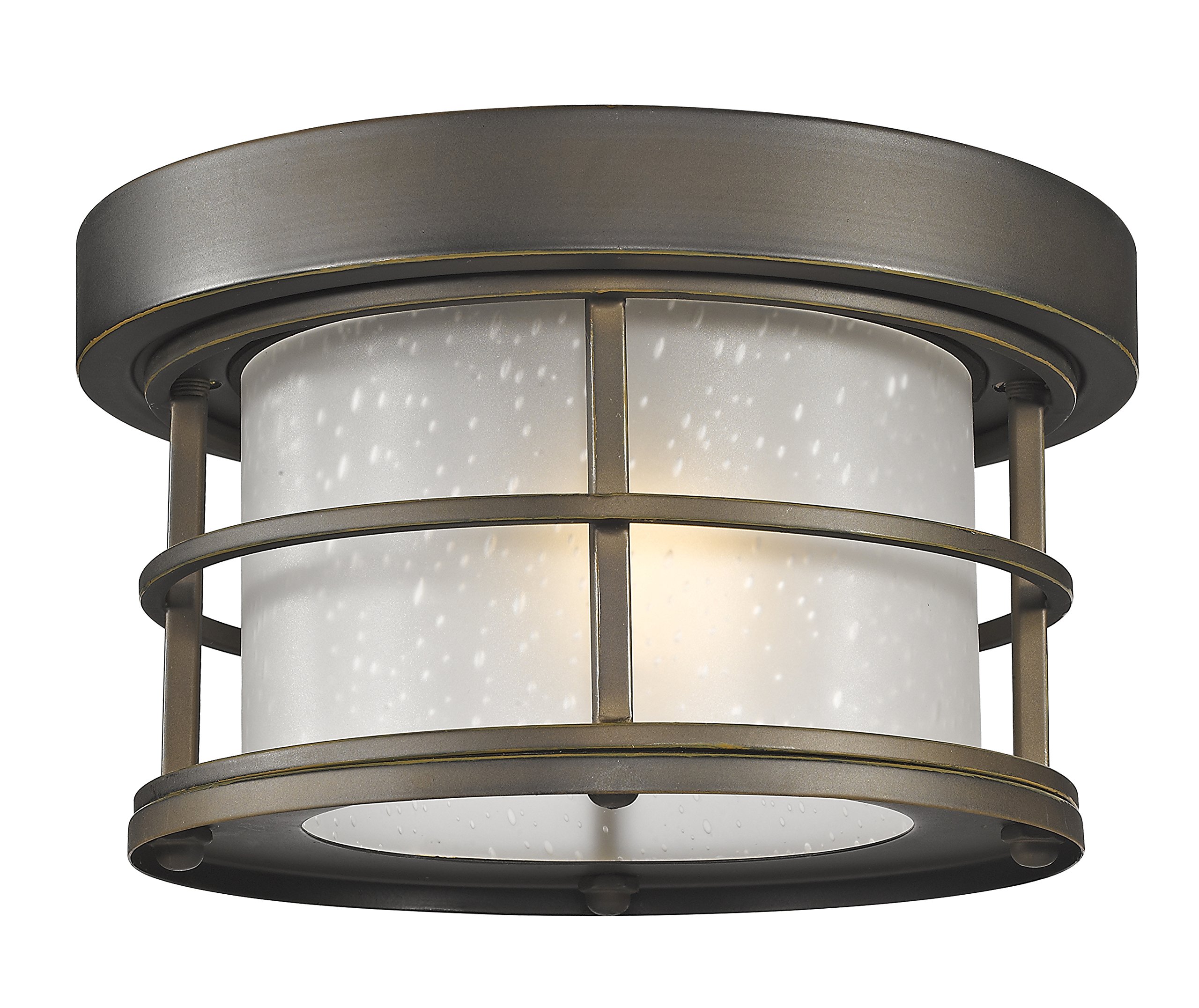 Z-Lite 556F-ORB 1 Outdoor Wall Light Fixture - Bronze Finish, Weather-Resistant, Ideal for Porch, Patio, and Garden Lighting
