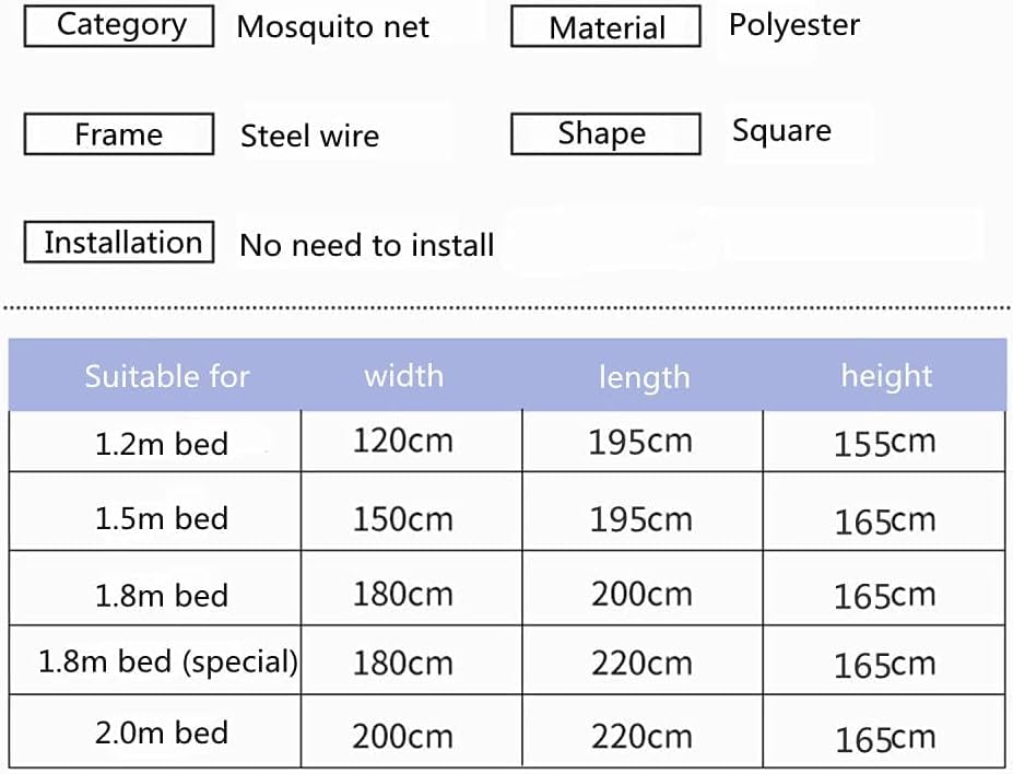 Portable Pop Up Mosquito Net for Bed - Foldable Fine Mesh Mosquito Netting (180x220cm) - Perfect for Camping, Travel & Outdoor Protection