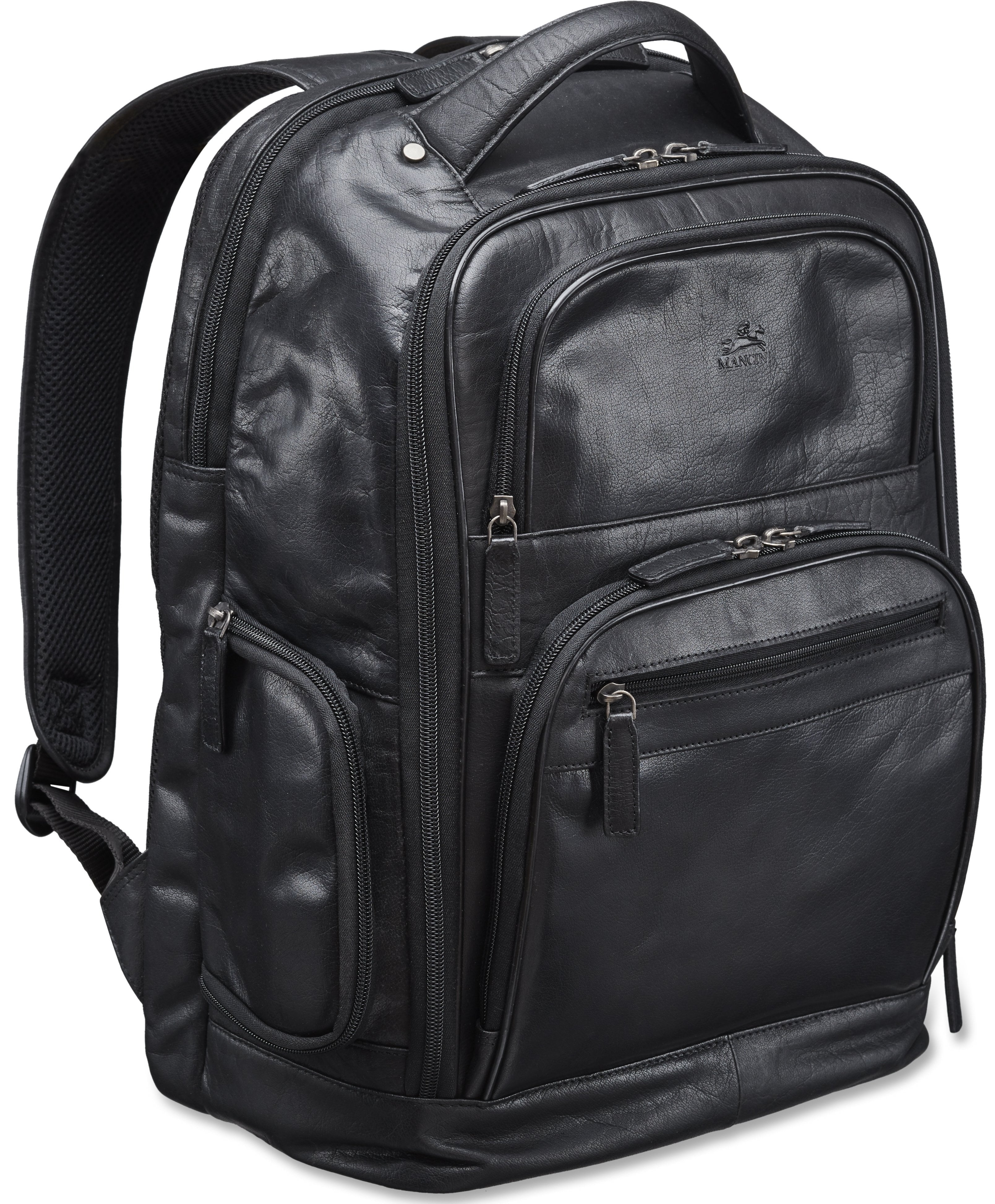 Mancini BUFFALO 15.6 Inch Laptop Backpack - Waterproof & Anti-Theft Travel Backpack for Men & Women - Perfect for Work, School, College & Business Trips