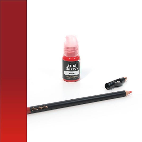 Perma Blend Tina Davies Flame Pencil & Pigment - Professional Tattoo Pigment Set for Eyebrow Microblading, Permanent Makeup & Cosmetic Tattooing - Ideal for Artists, Salons & Tattoo Studios
