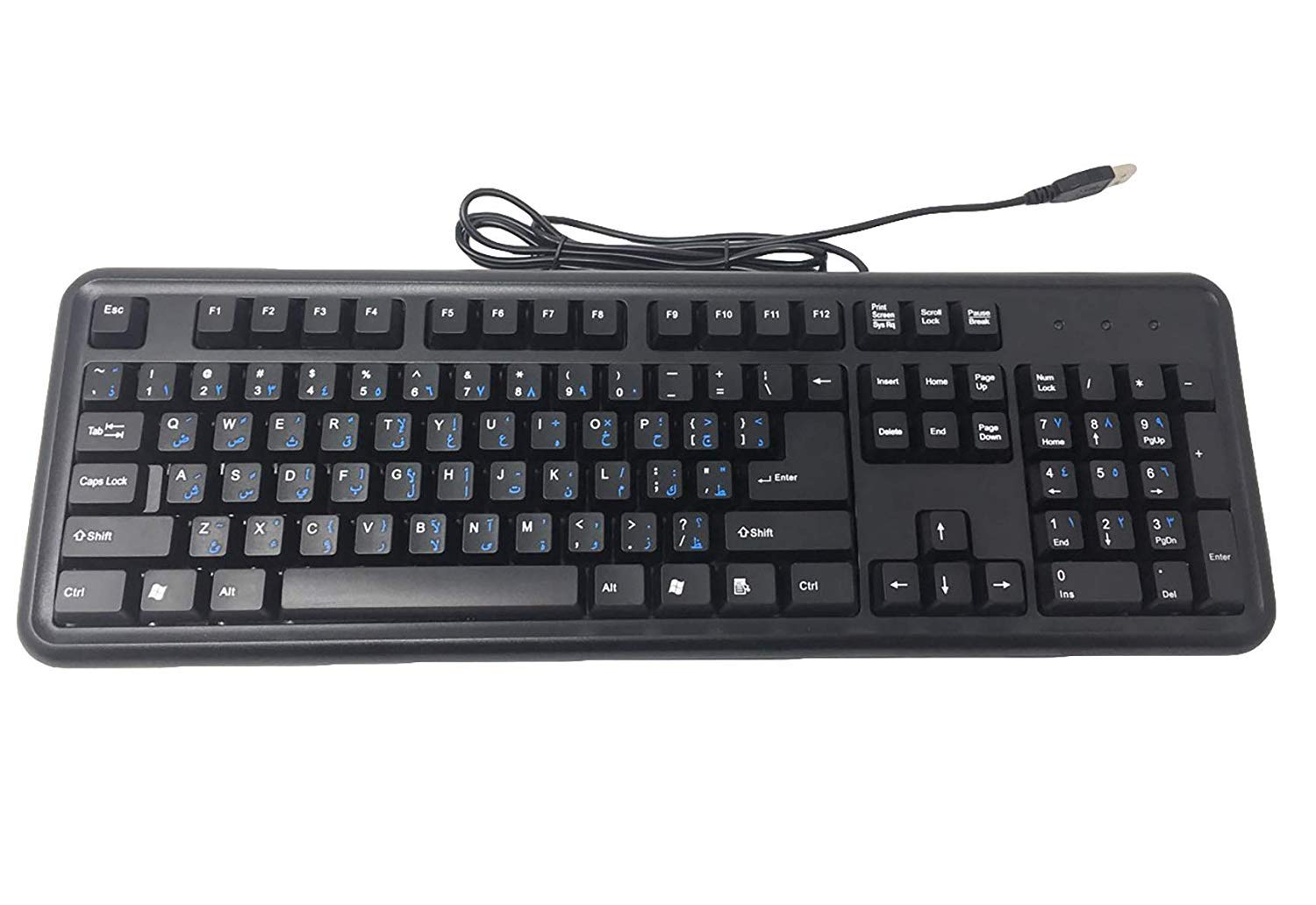 AEKEY Wired USB Keyboard - Black for Office & Gaming