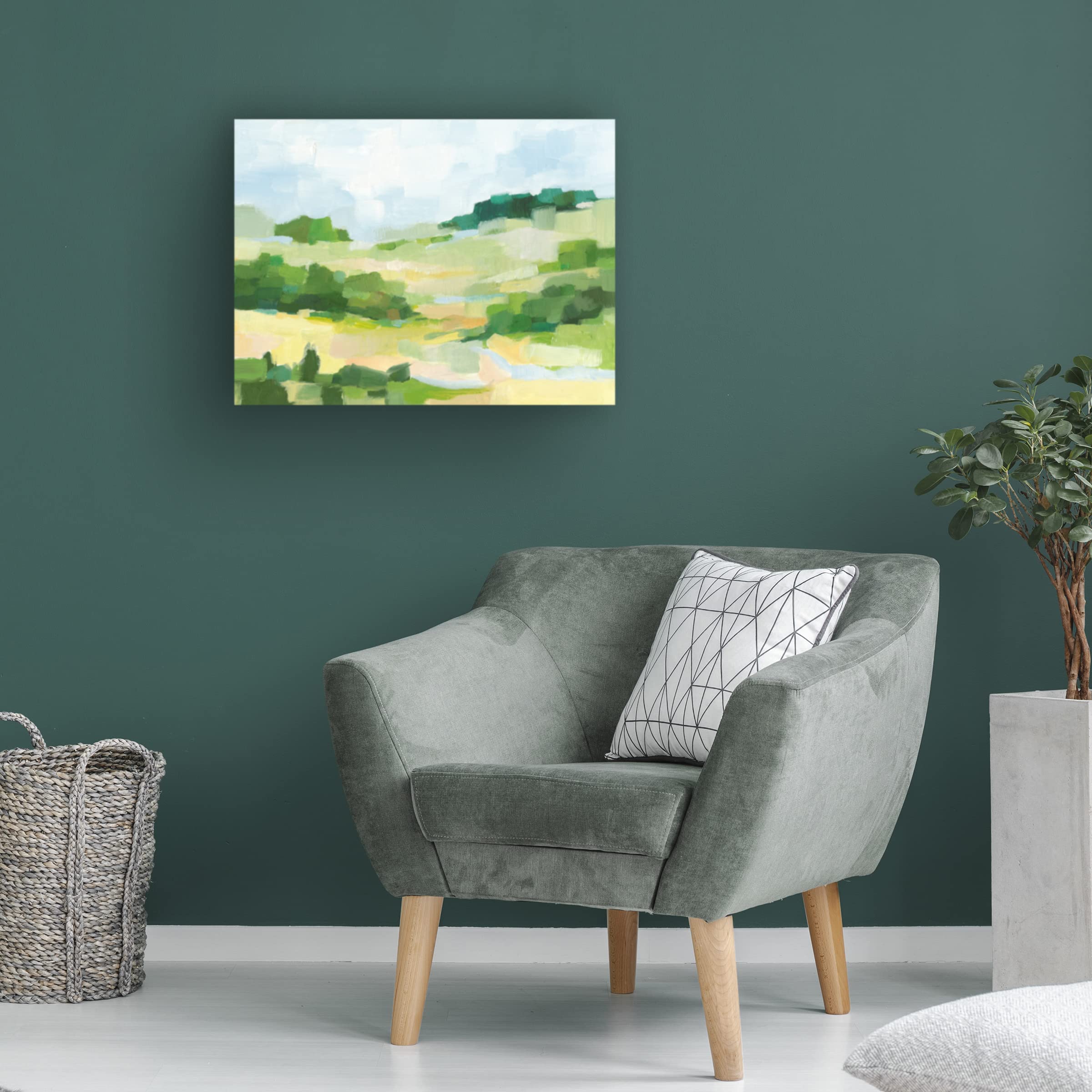 Trademark Fine Art 'Clover Hill I' Canvas Wall Art by Ethan Harper - Nature Landscape Painting for Living Room, Bedroom & Office Decor