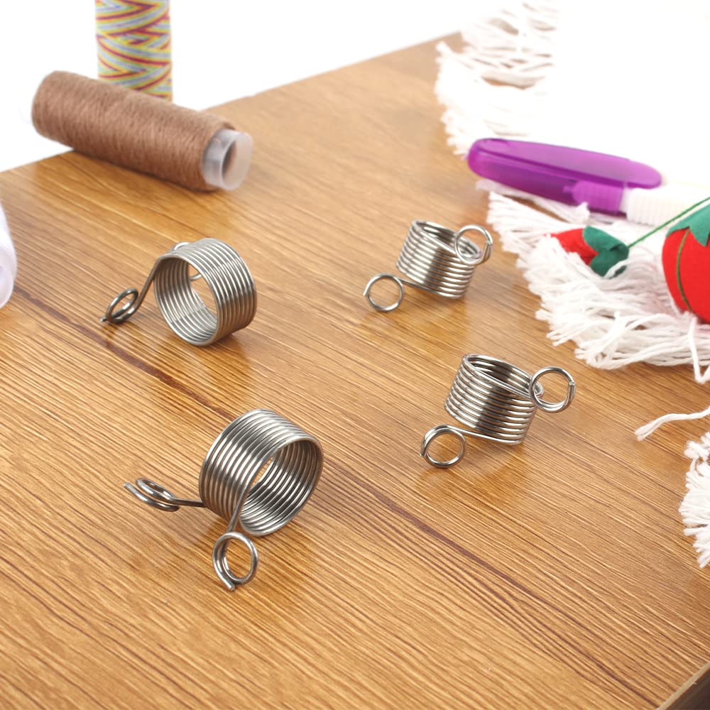 VinBee 6-Pack Crochet Loop Rings - Finger Holder for Knitting & Crafts