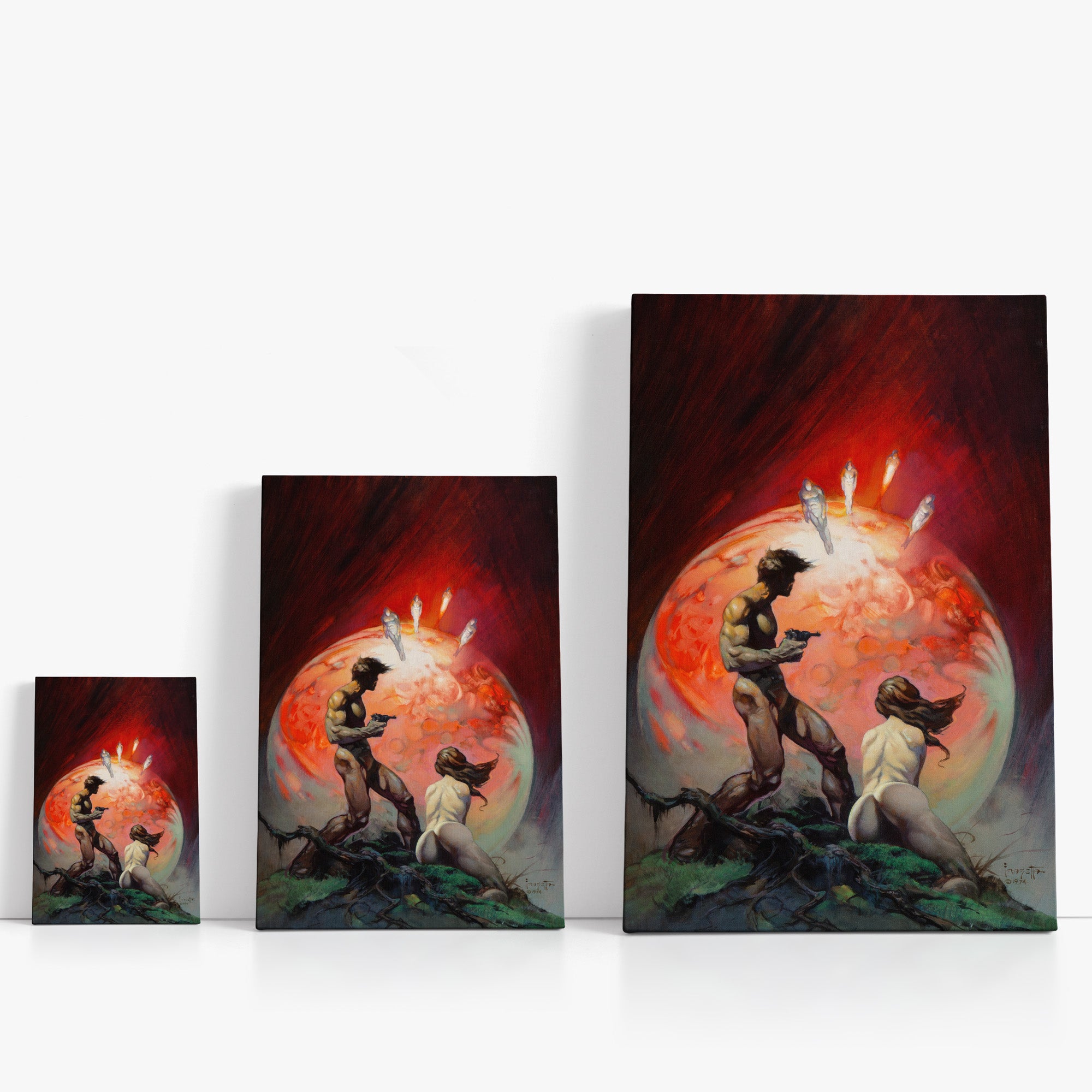 Red Planet Canvas Wrap - Stunning Space Art Print for Home & Office Decor | Perfect for Living Room, Bedroom, or Gift