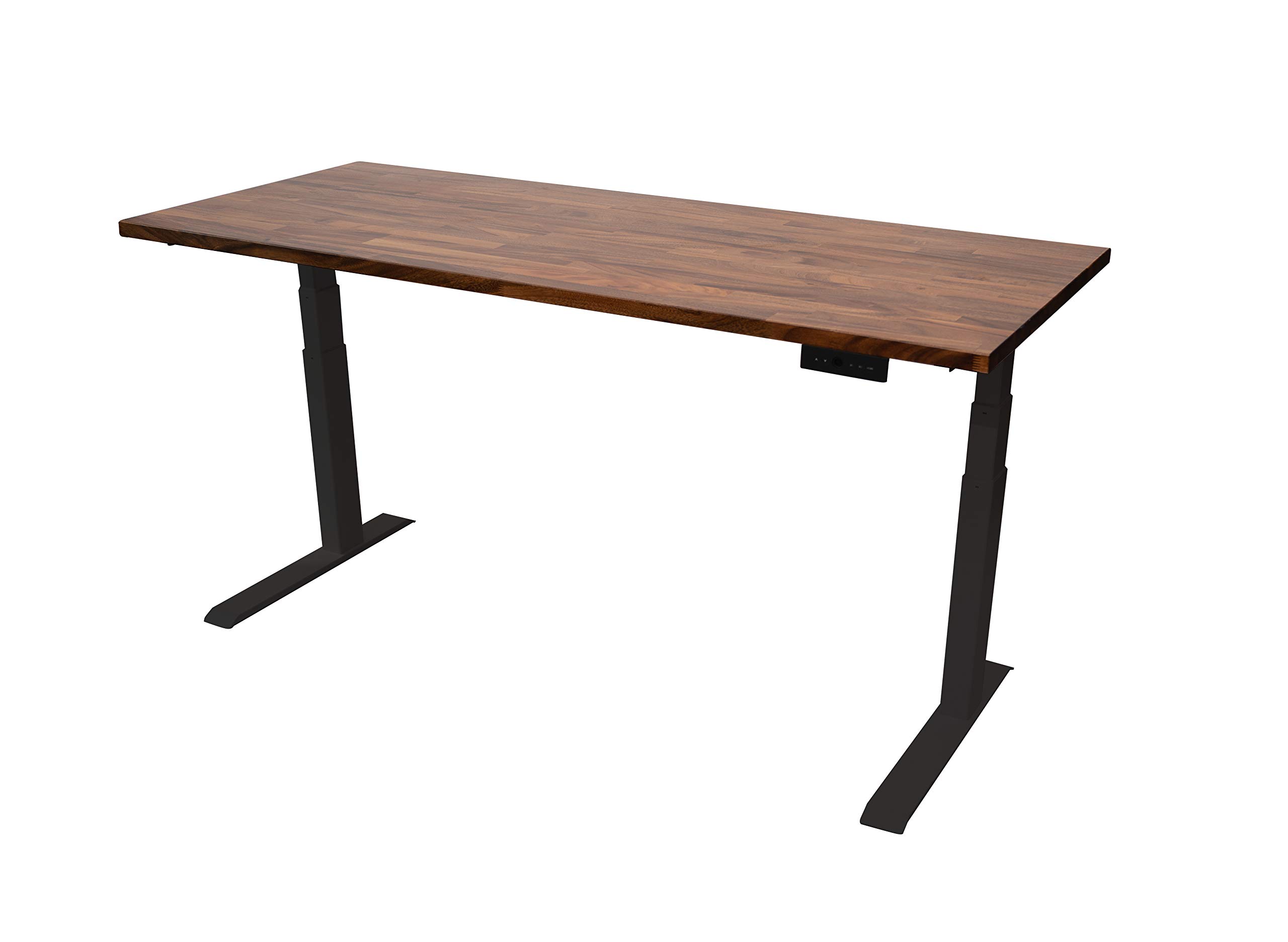 Premium Electric Standing Desk with Solid Walnut Top - 71