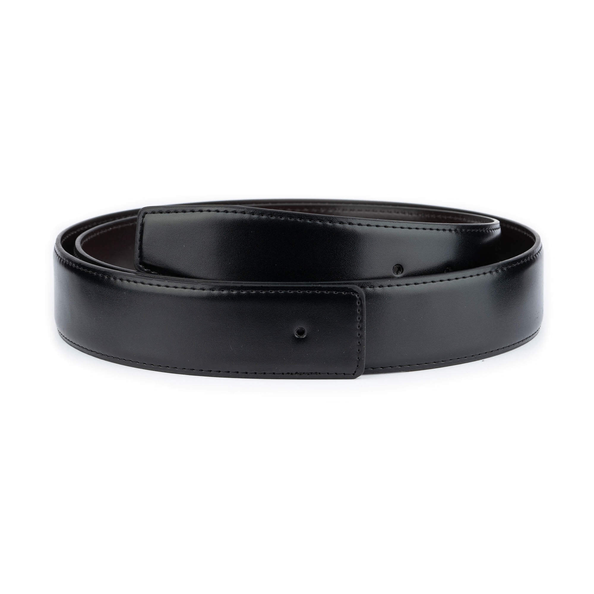 Men's Reversible Black & Brown Vegan Leather Belt Strap - Ferragamo Buckle Replacement - Perfect for Business, Casual & Formal Wear