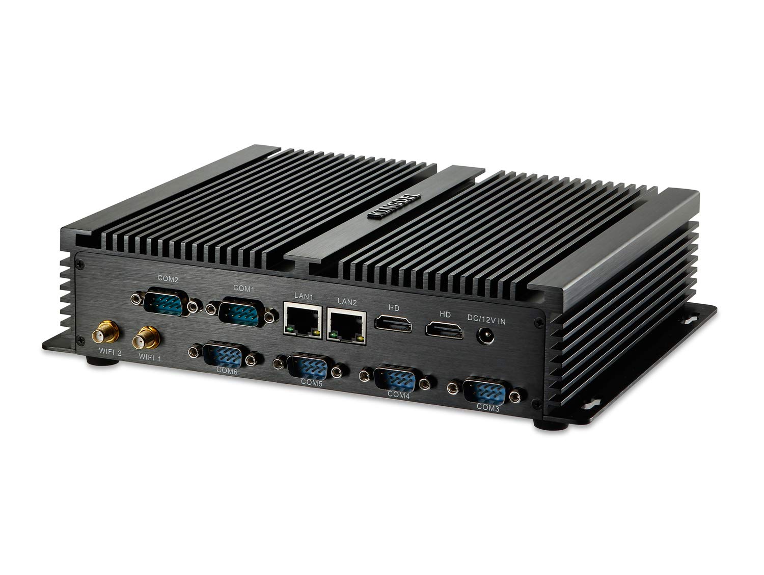 KINGDEL i3 Compact Mini PC - 4GB RAM, 128GB SSD, Dual LAN, Dual HDMI, 4x USB 3.0 Ports, 6x RS232 COM - Perfect for Home Office, Digital Signage & Industrial Automation