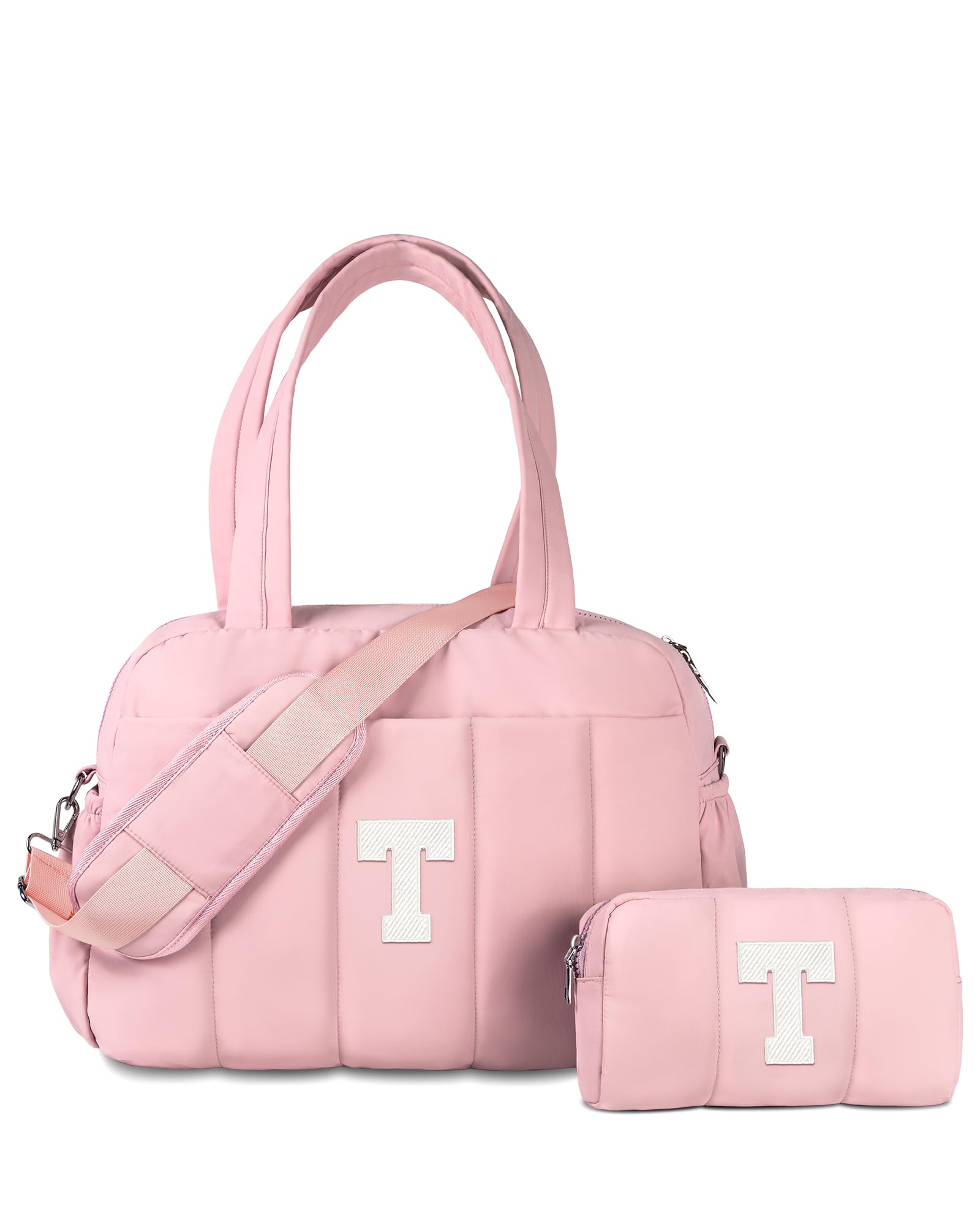 Personalized Monogram Weekender Bag for Women - Custom Initial Duffel Travel Bag with Makeup Pouch | Perfect Gift for Mom, Bride, Friend Birthday | Ideal for Weekend Getaways, Business Trips & Overnight Stays